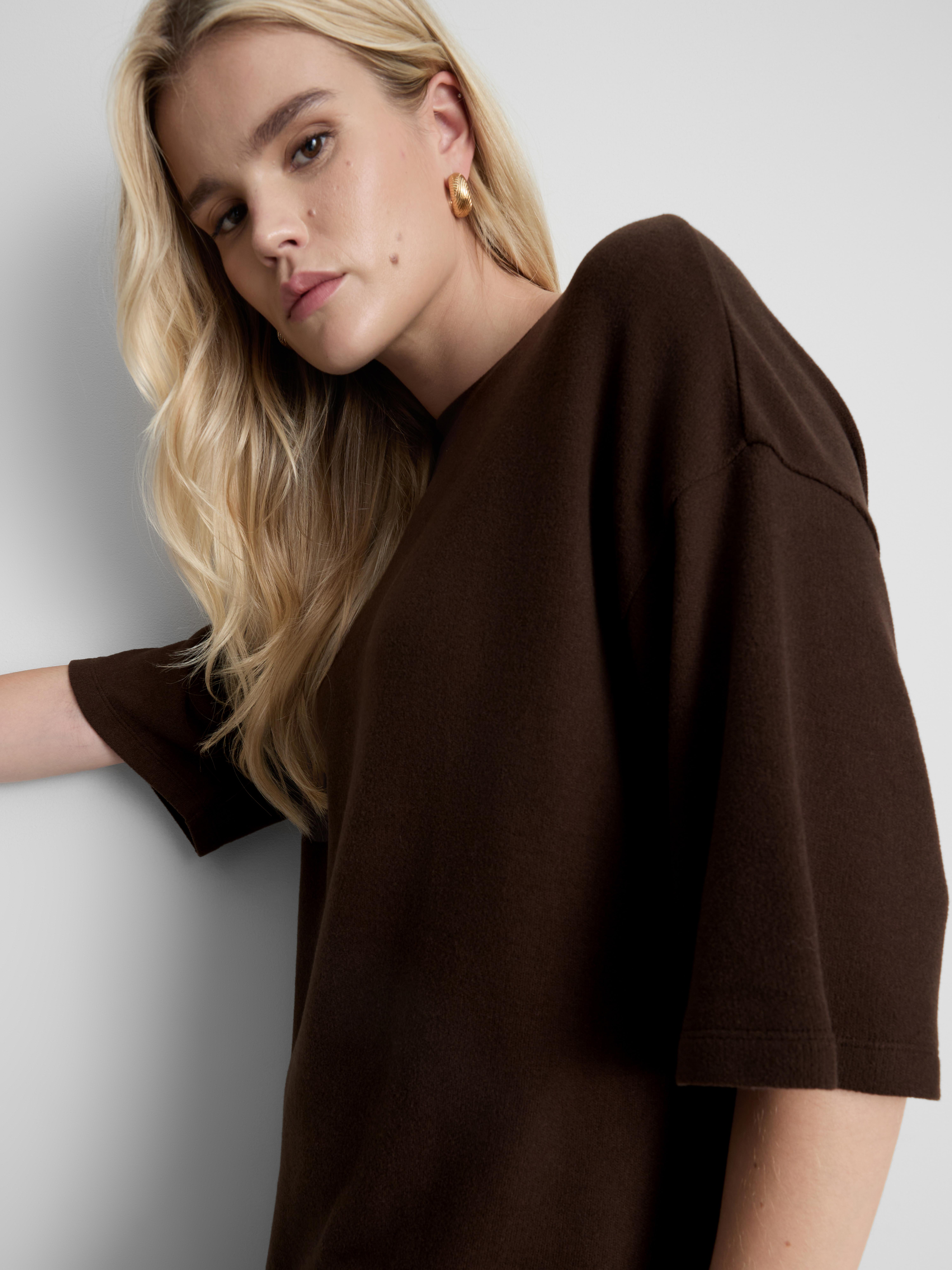 Cozy Oversized Tee - Chocolate
