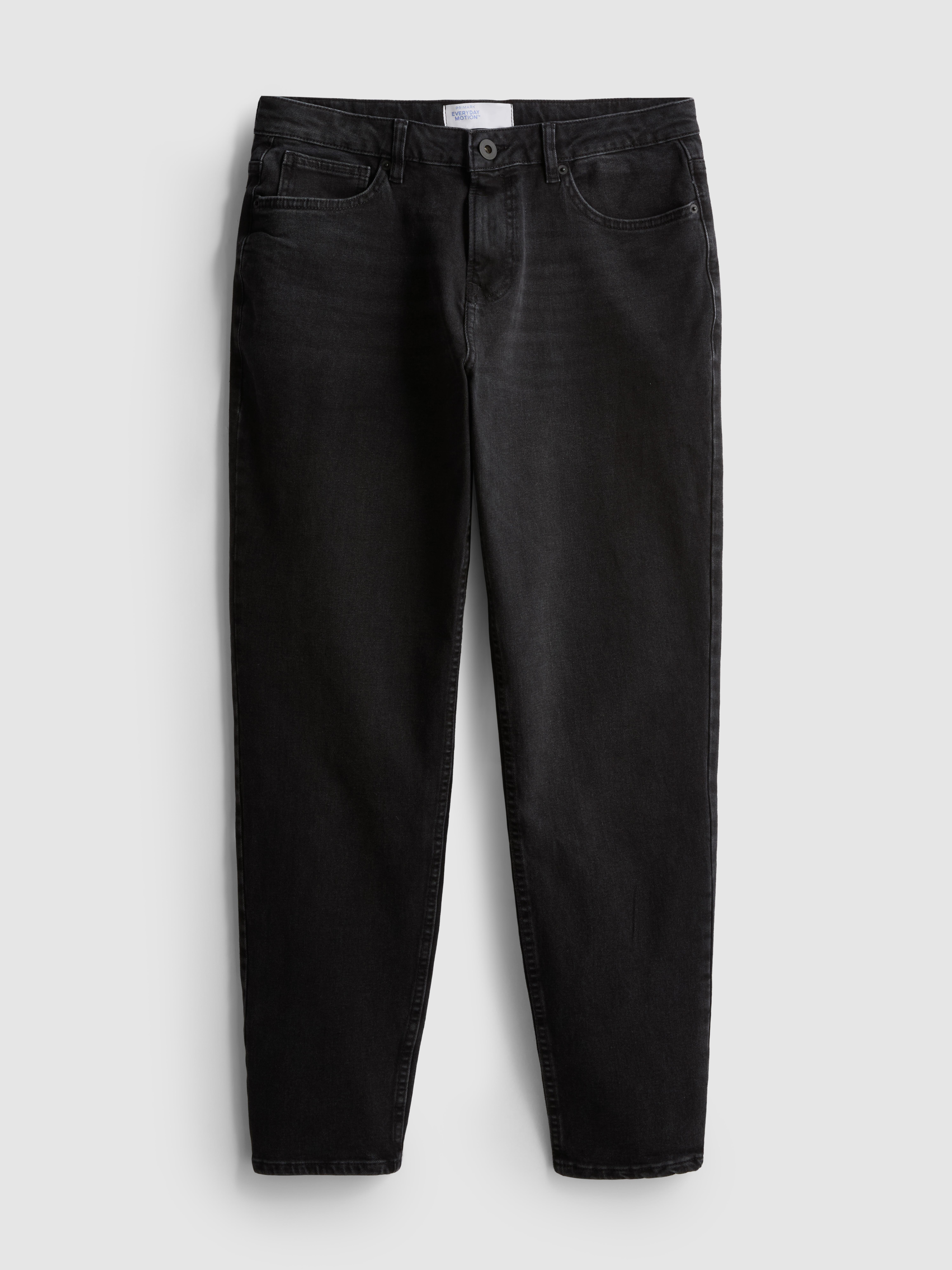 Mid-Rise Slim Fit Jeans - Black