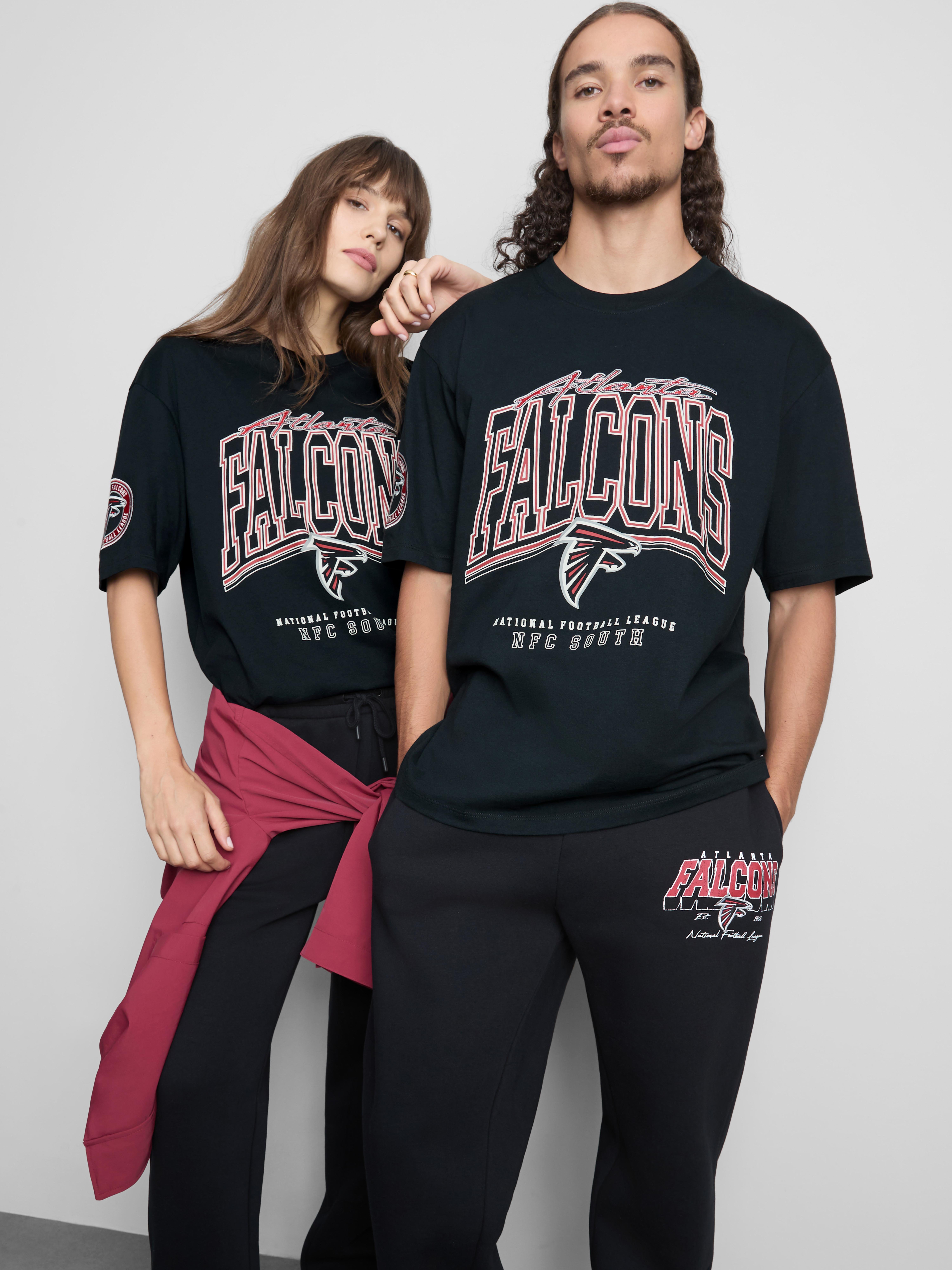 NFL Atlanta Falcons Pure Cotton Graphic T-Shirt - Black