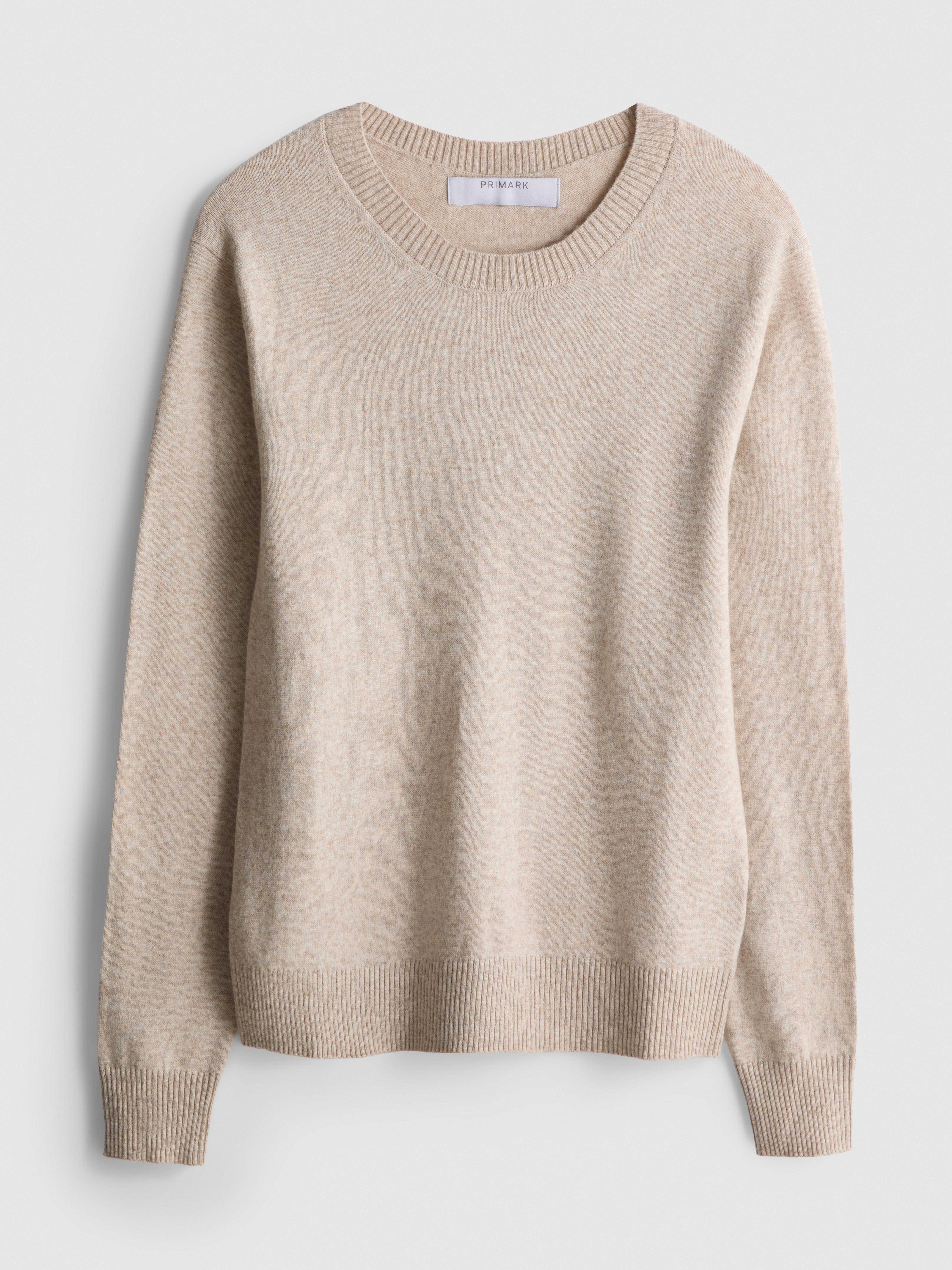 Soft Knitted Crew Neck Sweater - Oatmeal