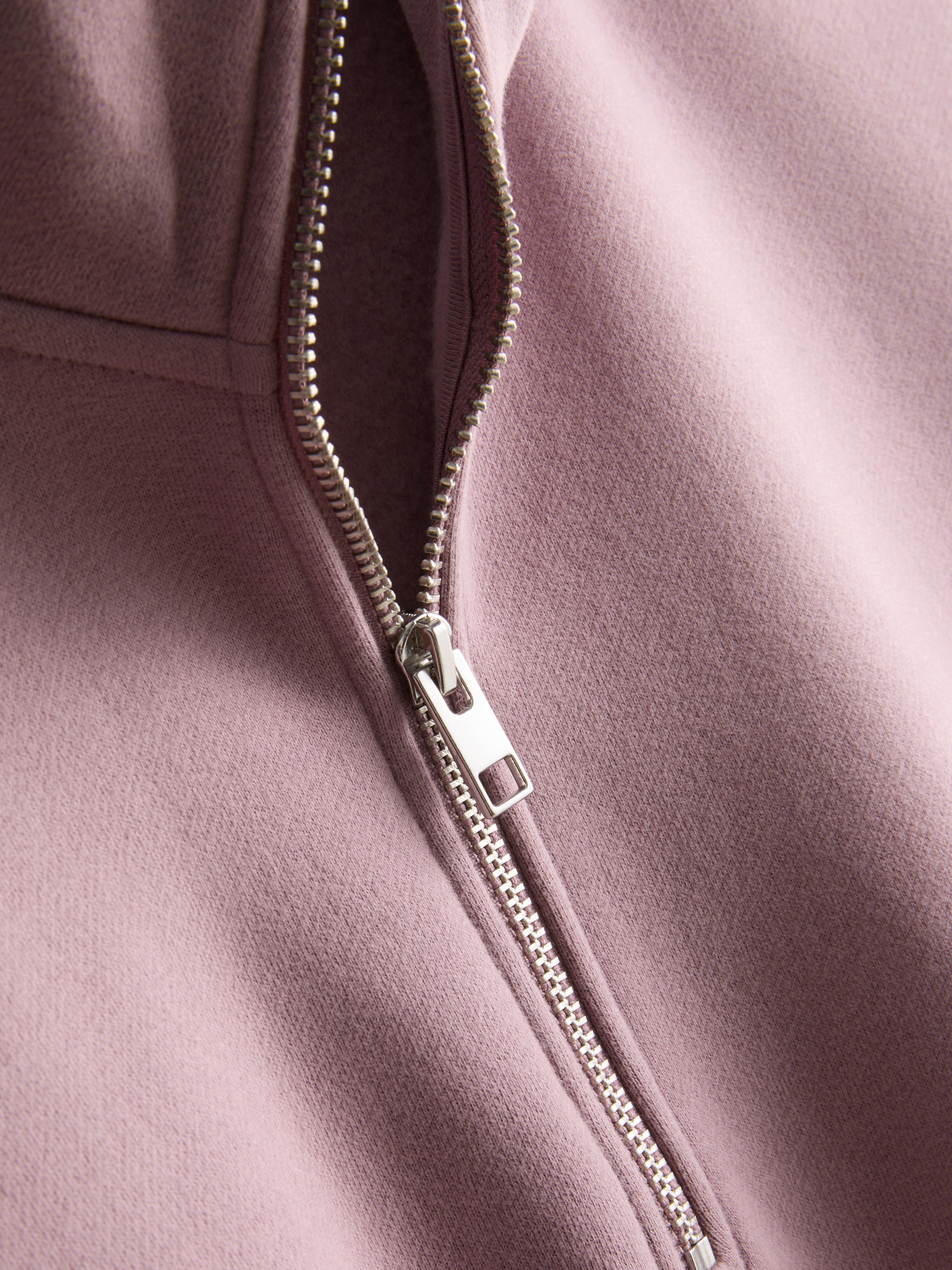 Cotton Rich Half Zip Sweatshirt - Pink