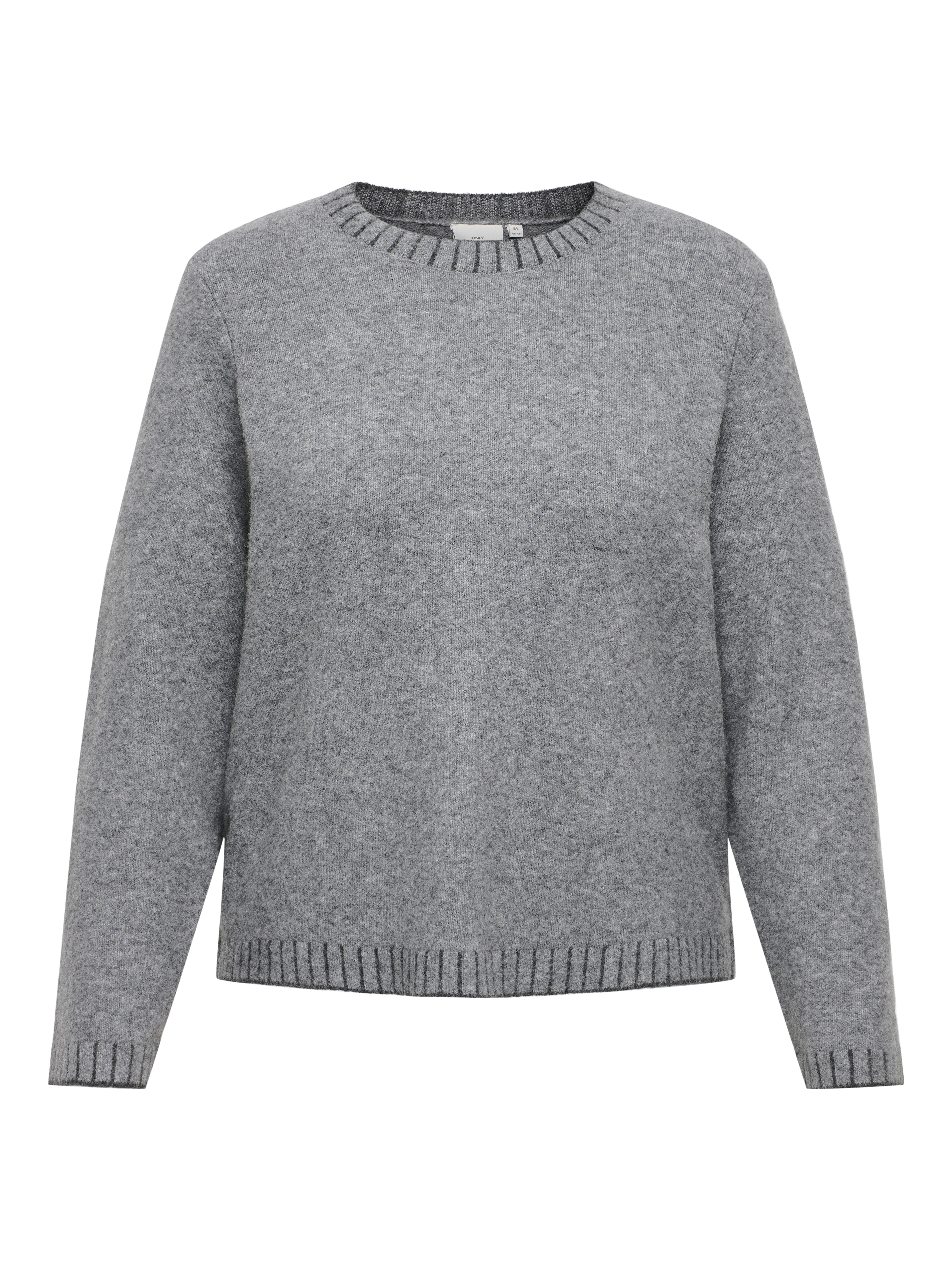 CARFINA Knitted pullover Medium Grey Melange