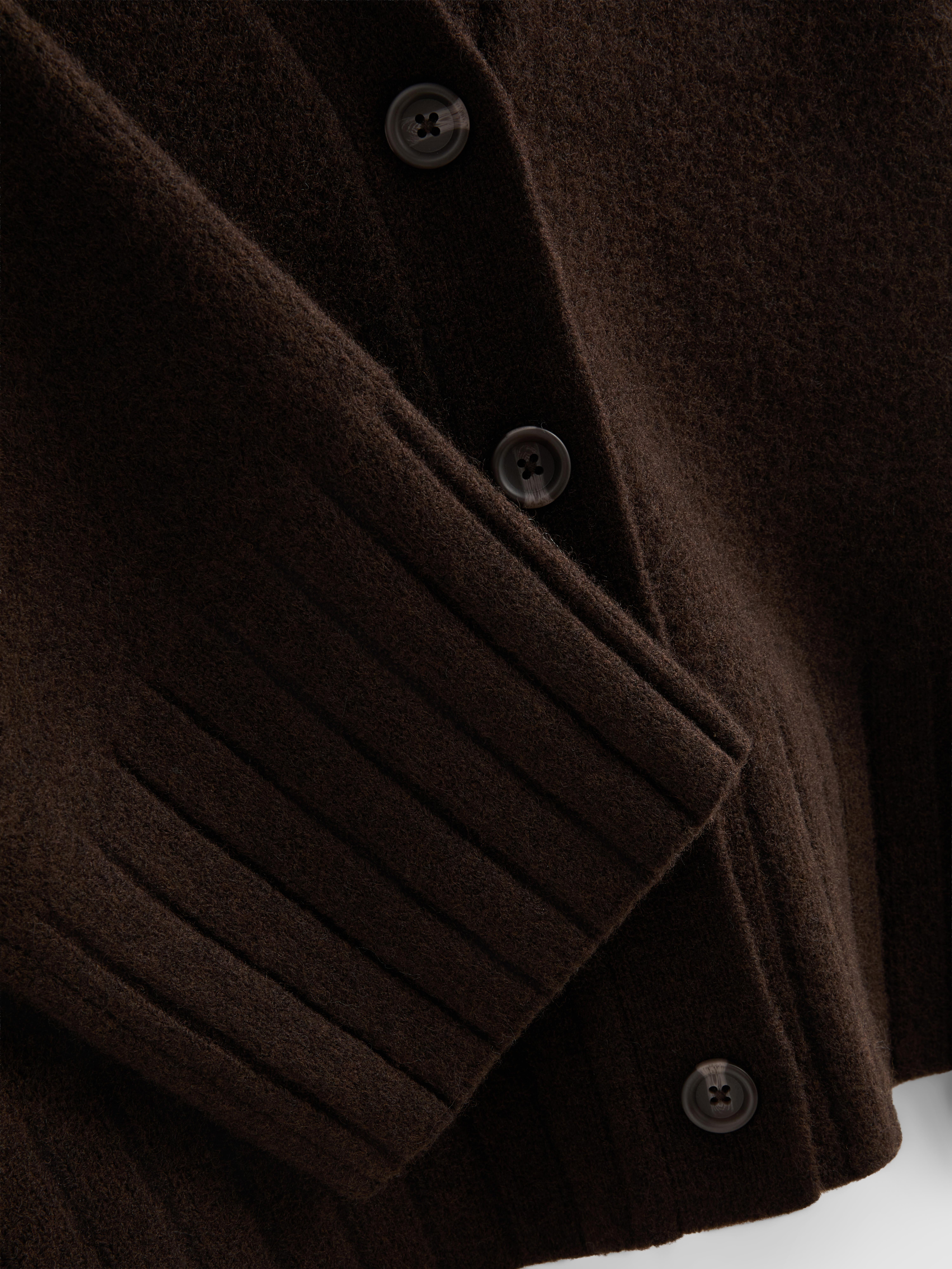 Relaxed Wide Sleeve Cardigan - Chocolate