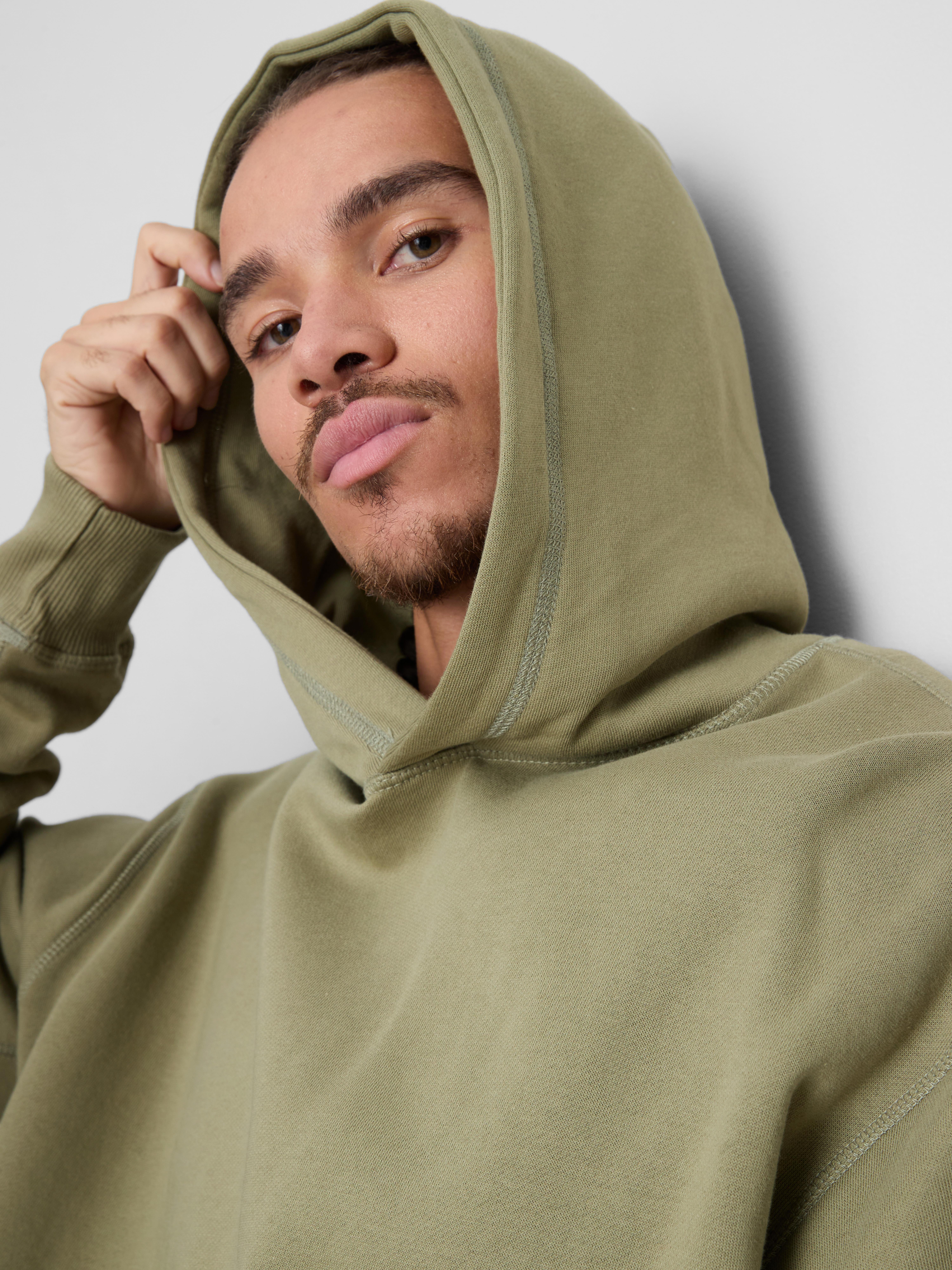 Oversized Pullover Hoodie - Green