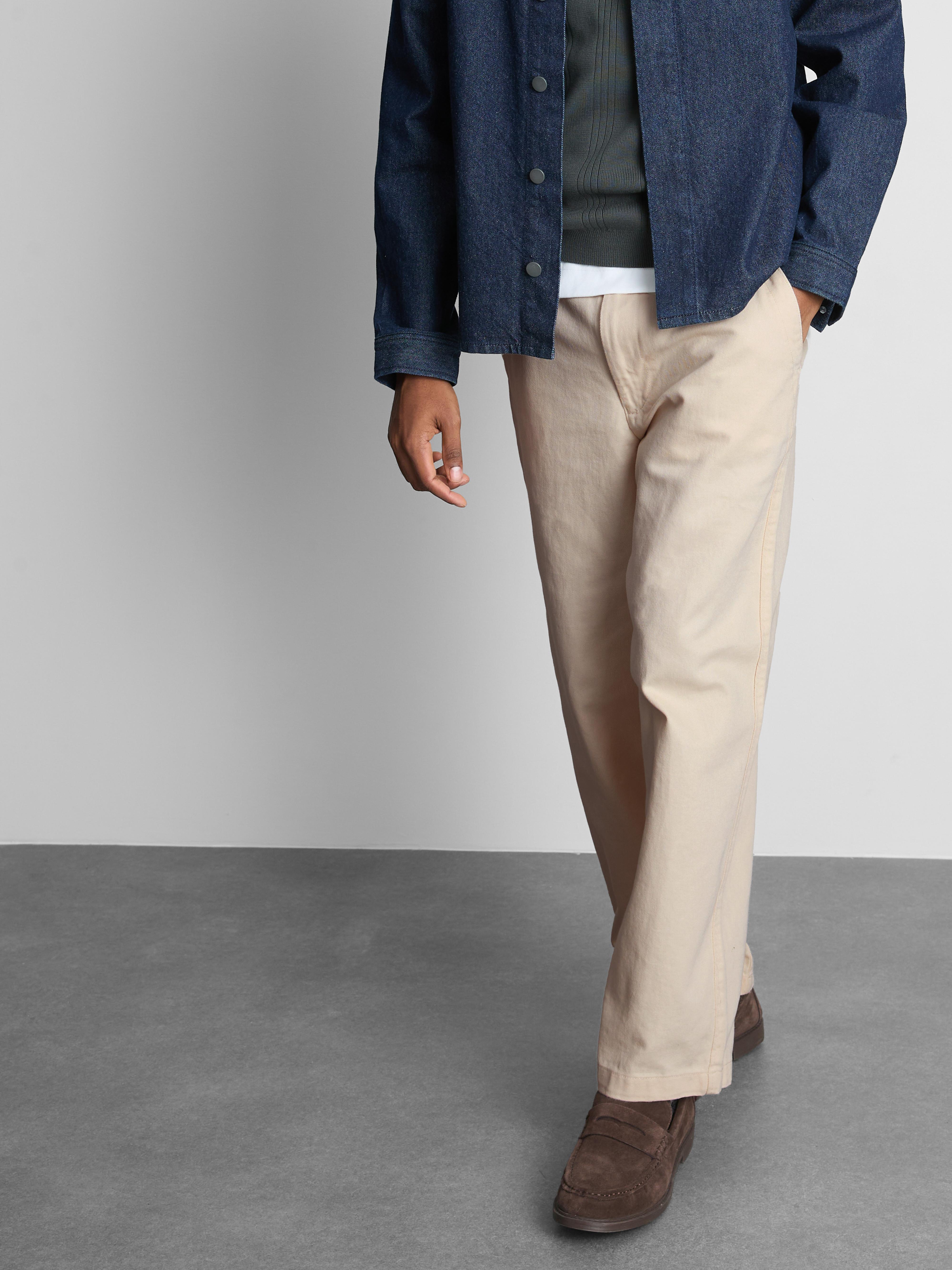 Mid-Rise Baggy Chinos - Ivory