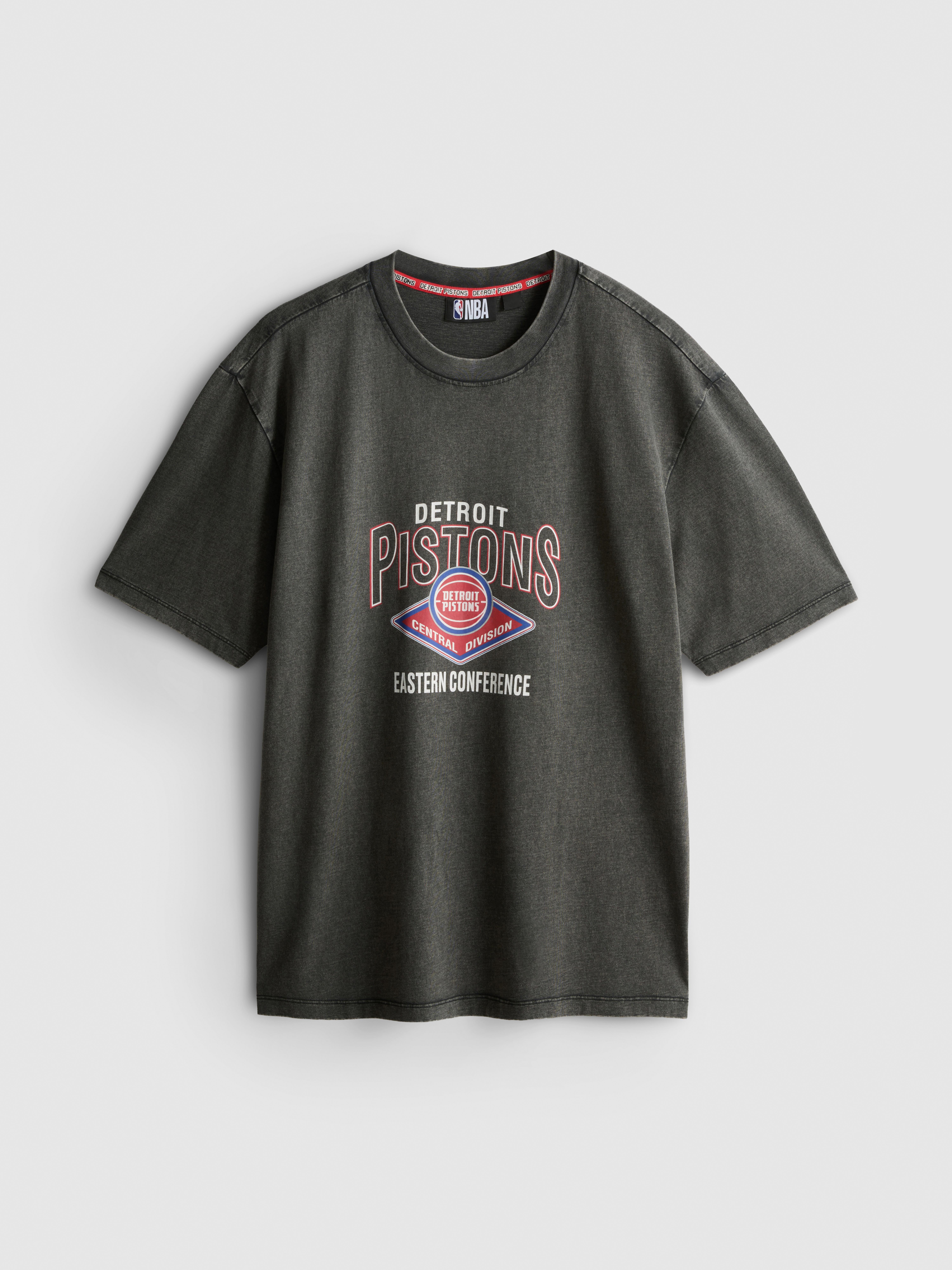 NBA Detroit Pistons Pure Cotton T-Shirt - Charcoal