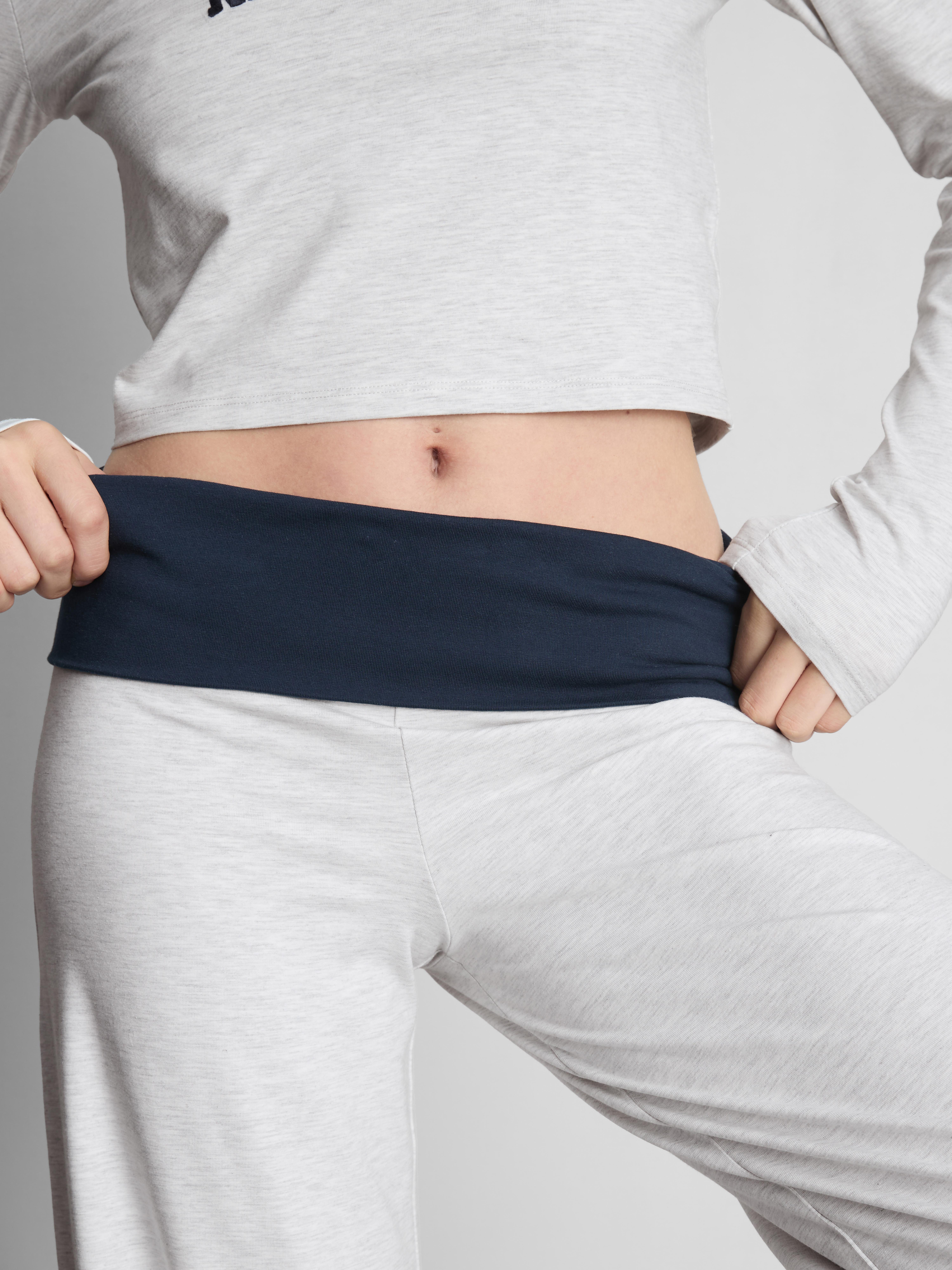 The Primark Scene | Wide-Leg Folding-Waistband Pants - Gray Heather