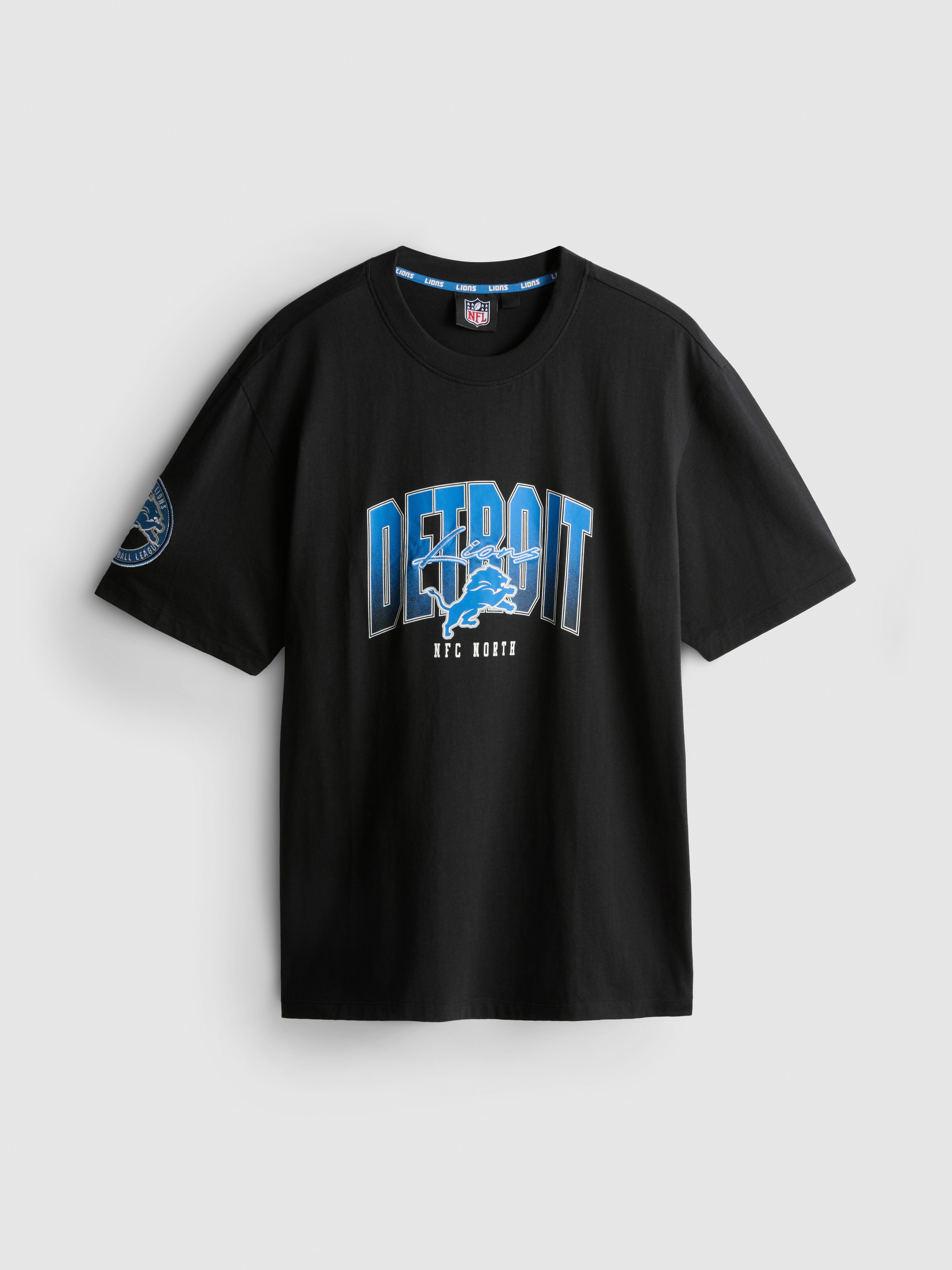 NFL Detroit Lions Pure Cotton T-Shirt - Black