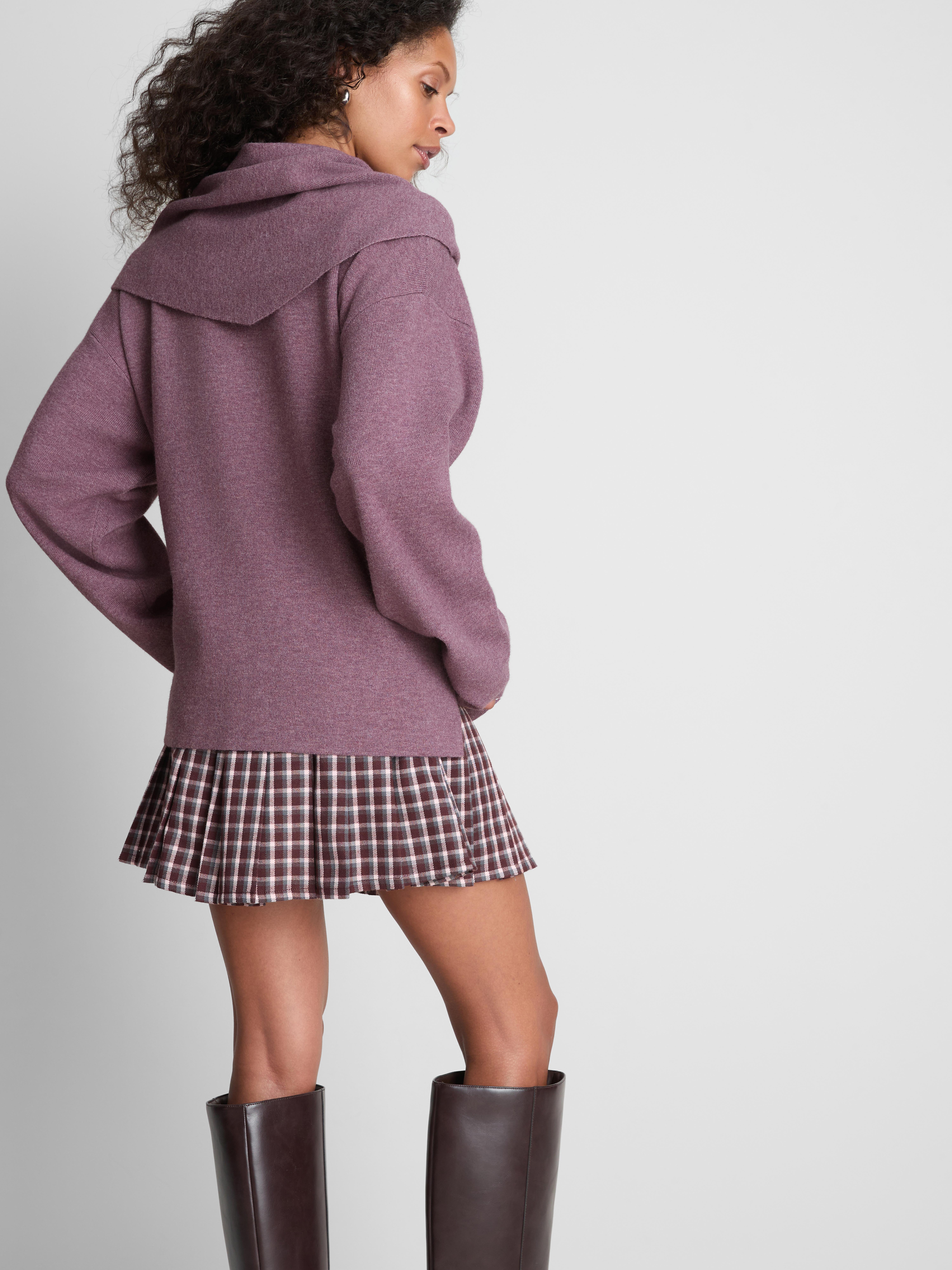 Paula Echevarría Scarf Detail Sweater - Light Purple