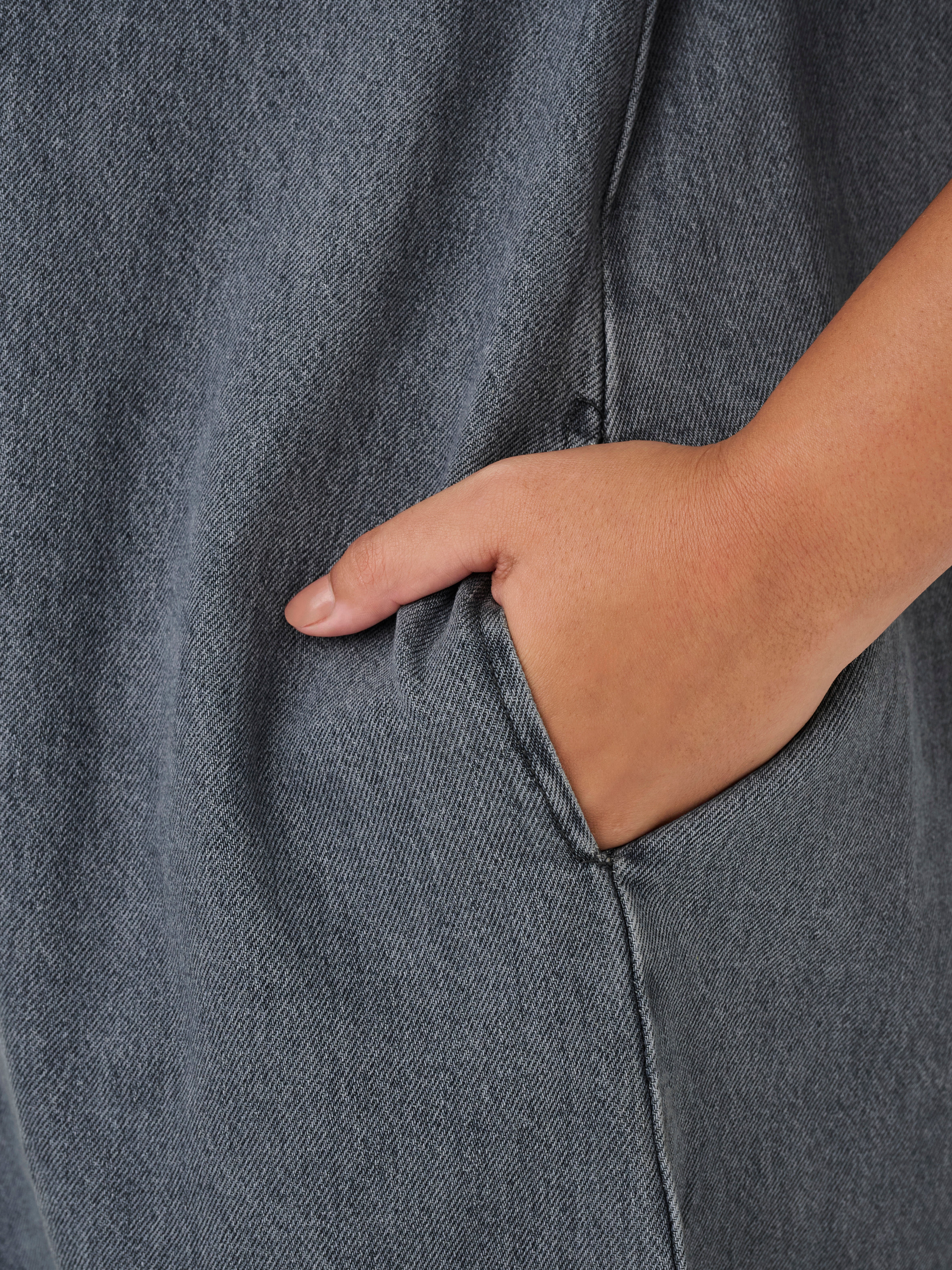 CARGRY Short dress Medium Grey Denim