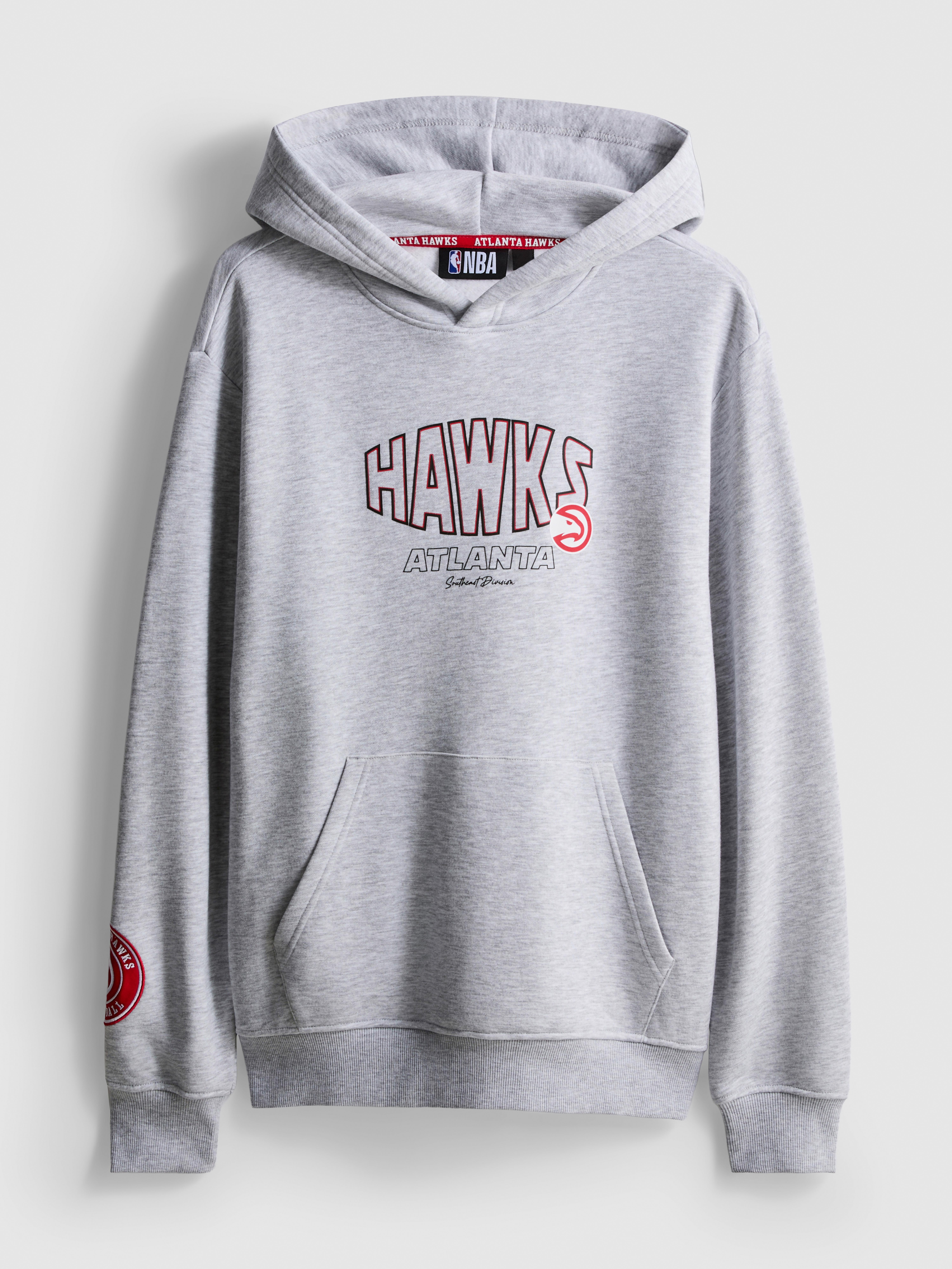 NBA Atlanta Hawks Cotton Rich Hoodie - Gray Heather
