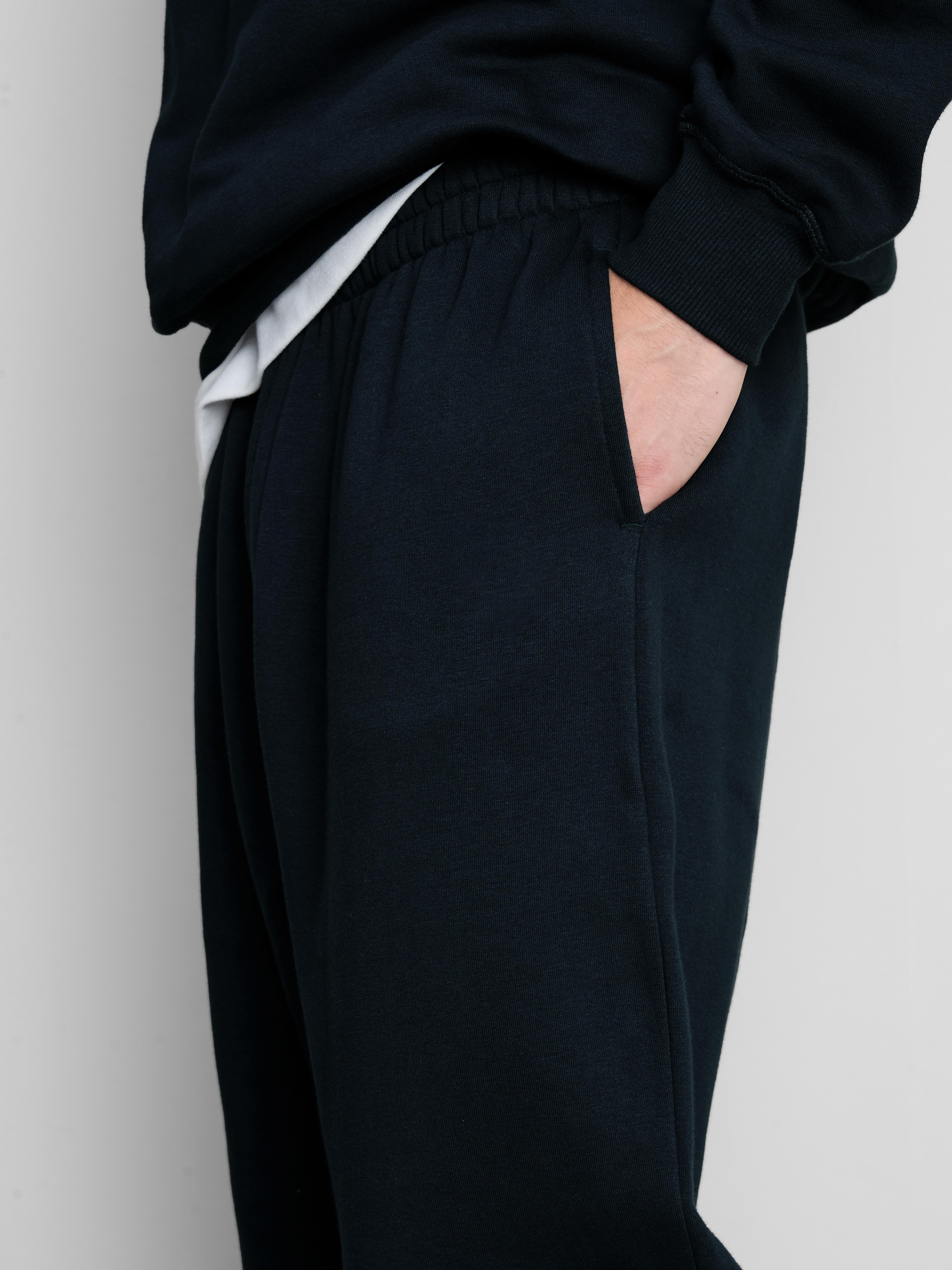Cotton Rich Straight Leg Sweatpants - Navy