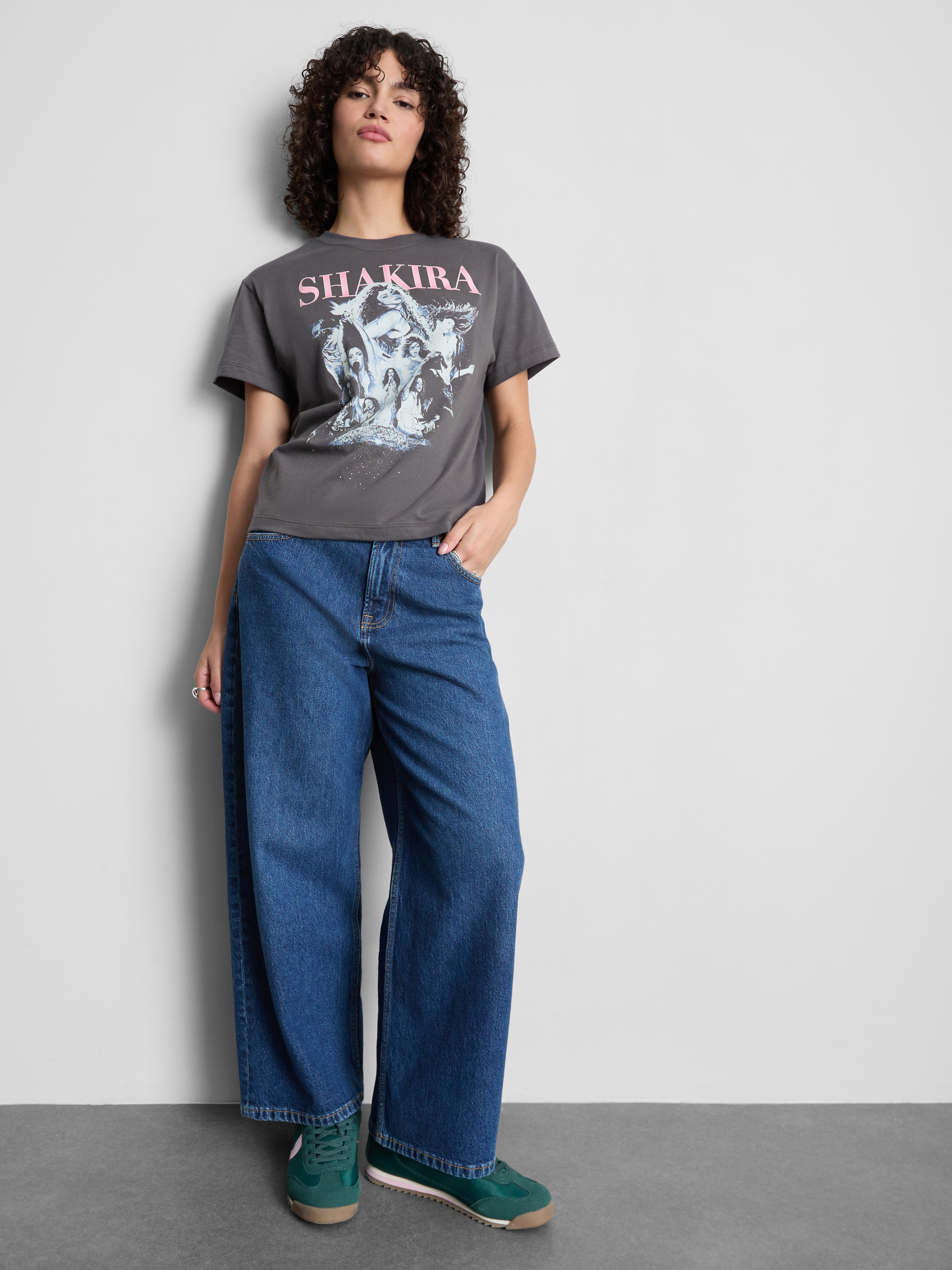 Shakira Pure Cotton Graphic Tee - Black