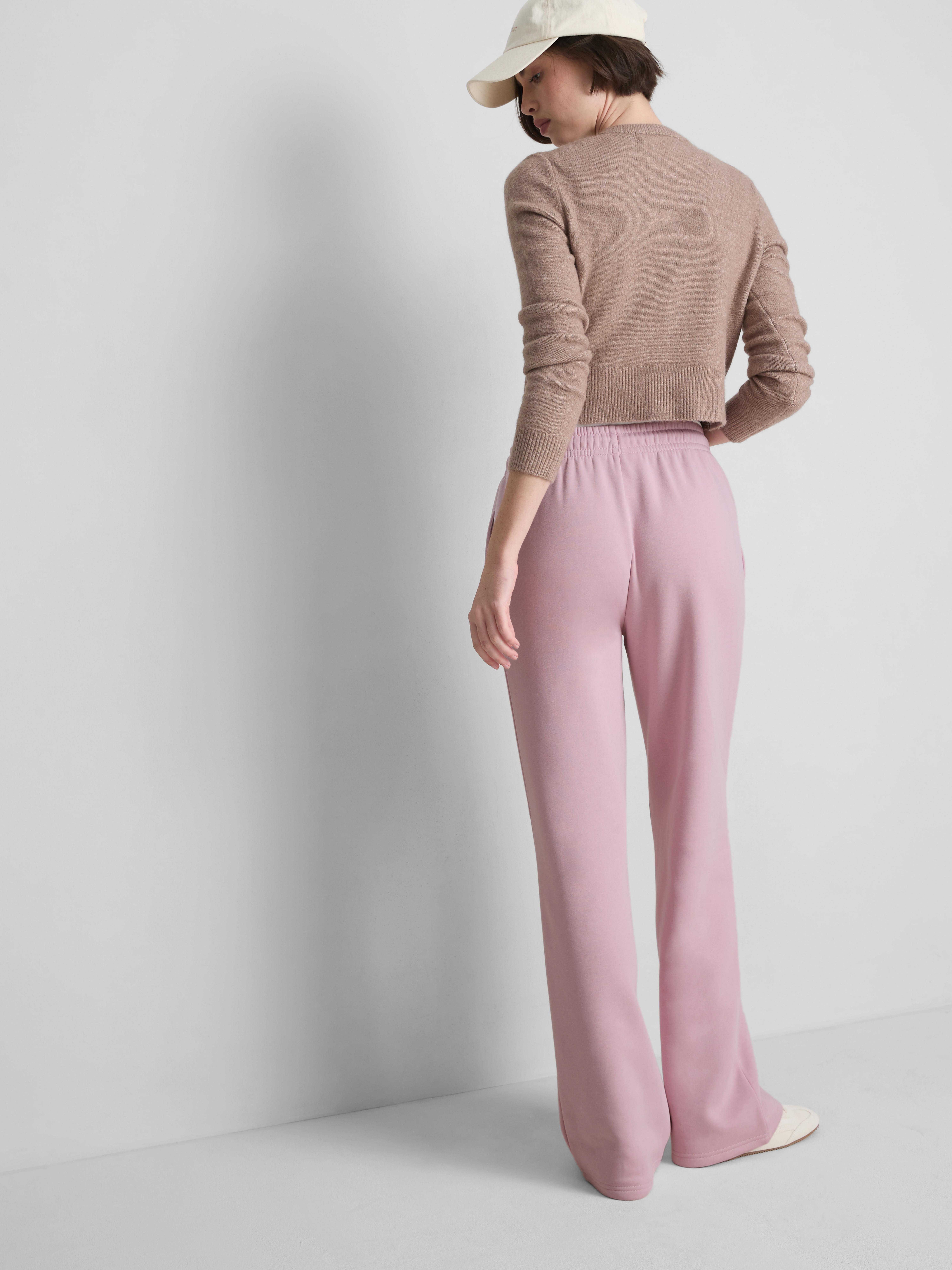 Cotton-Blend Straight-Leg Joggers - Light Pink