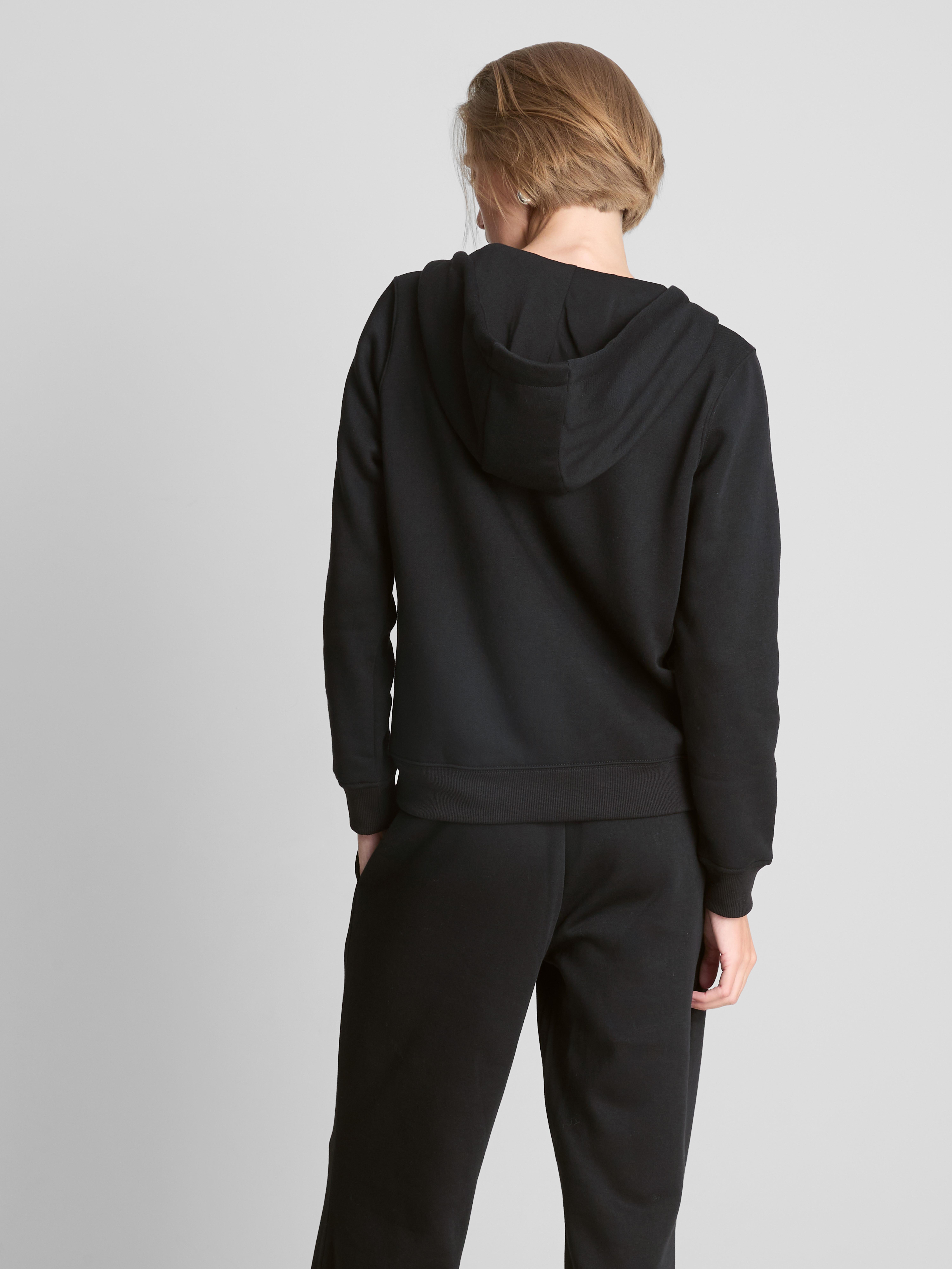 Essential Zip Through Hoodie - Black