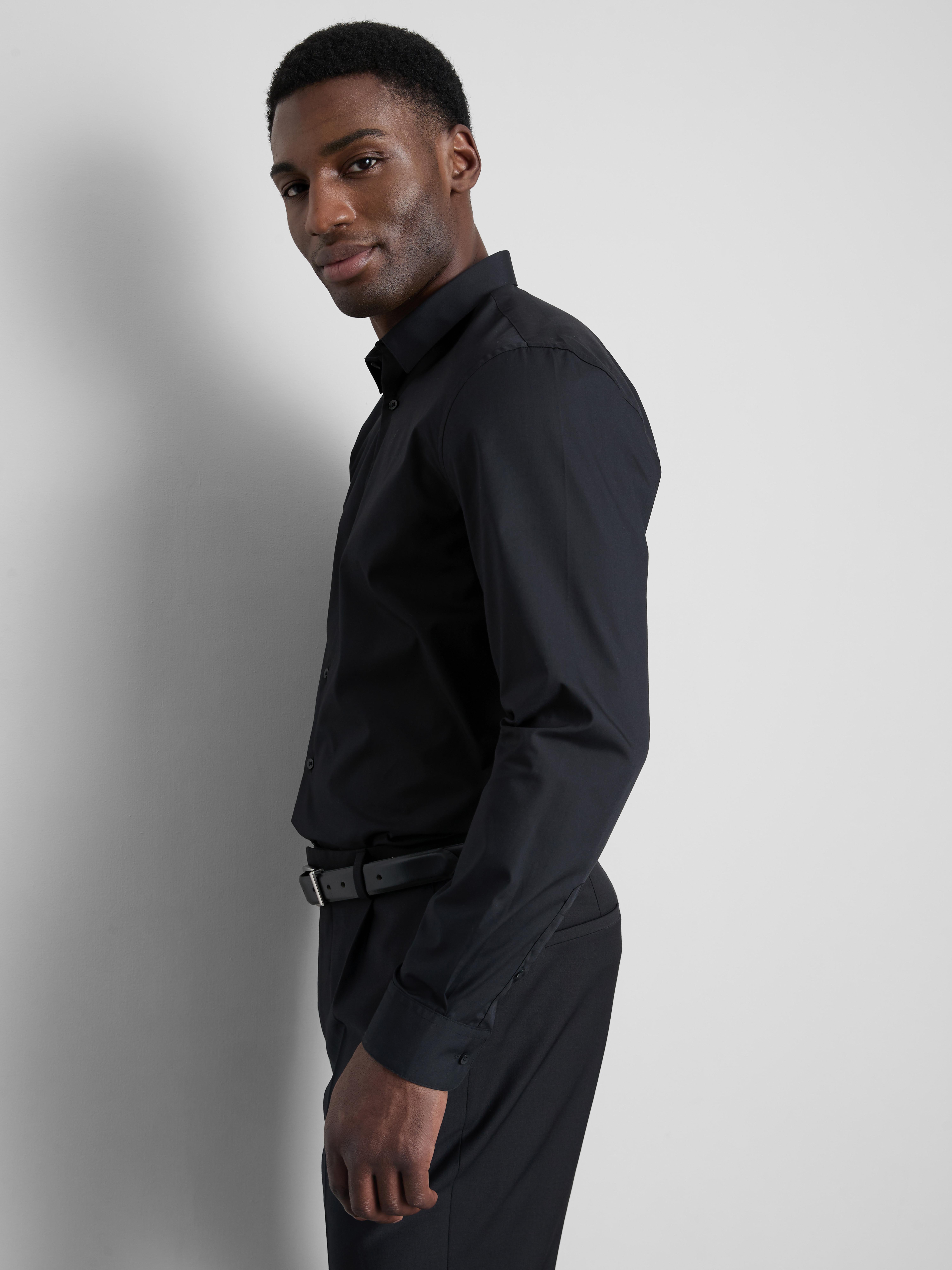 Long Sleeve Regular Fit Formal Shirt - Black