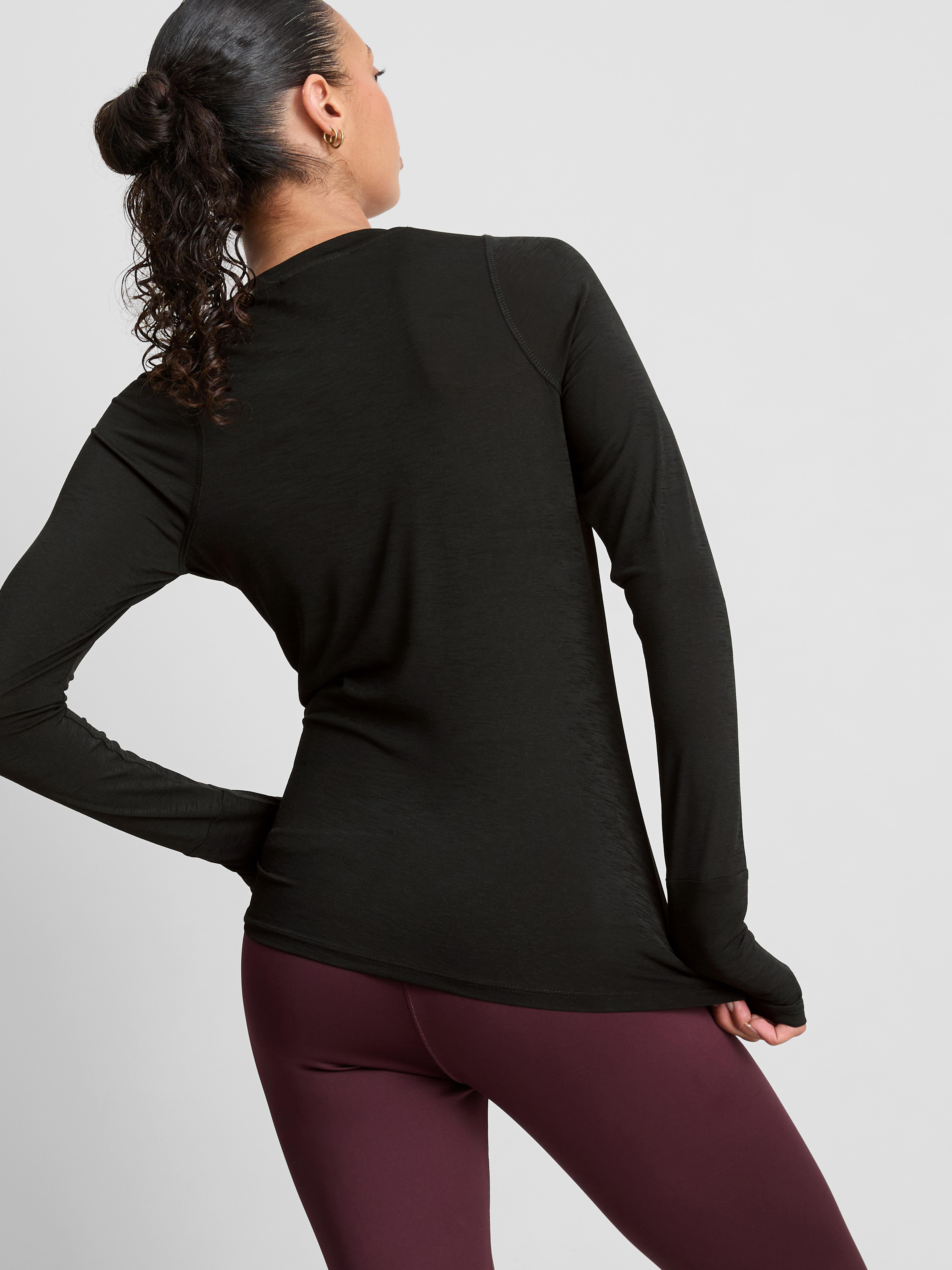 Primark Form | Raglan Long-Sleeve Base-Layer Top - Black