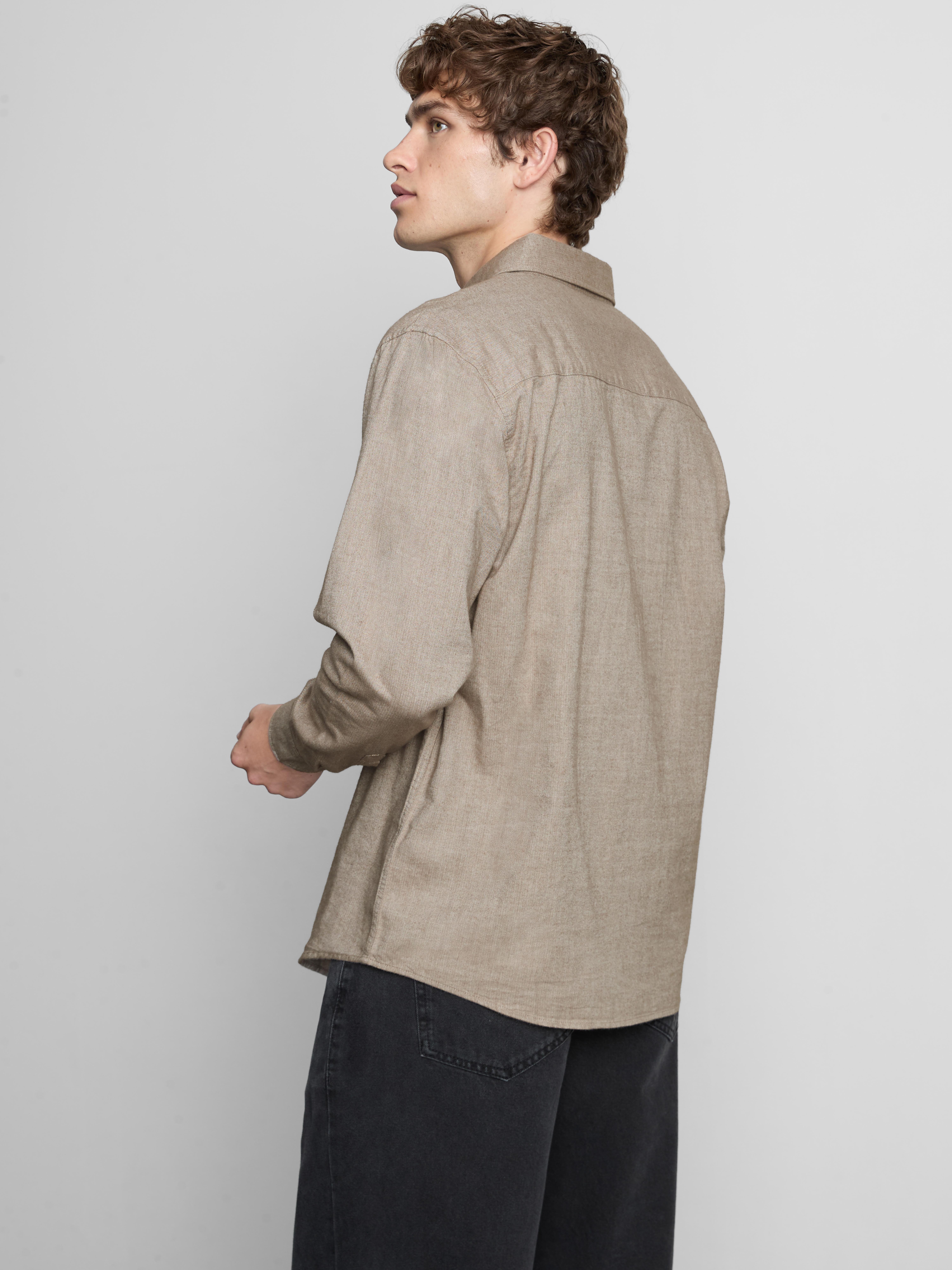 Pure Cotton Button-Down Shirt - Ivory