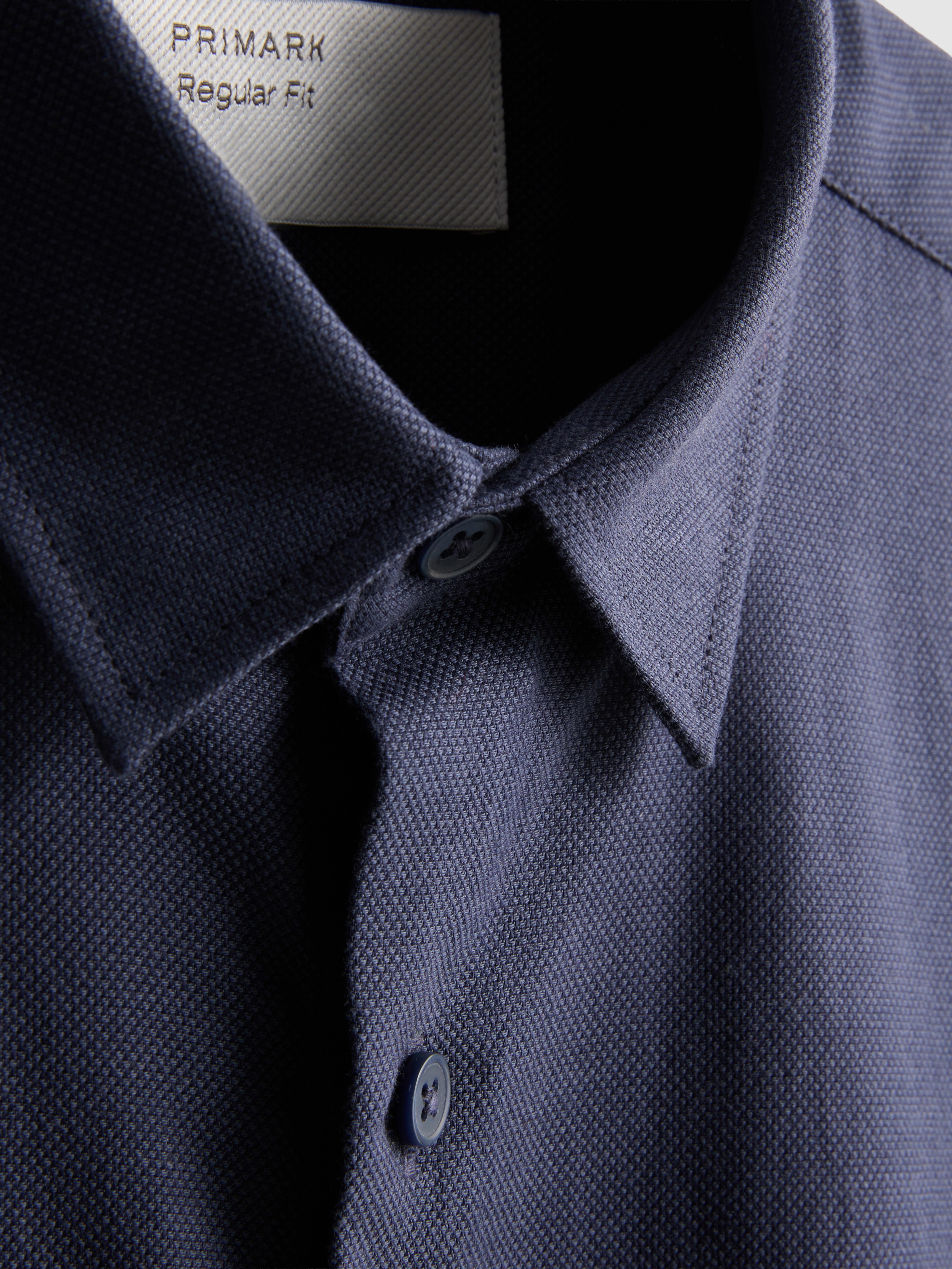 Textured Oxford Shirt - Navy