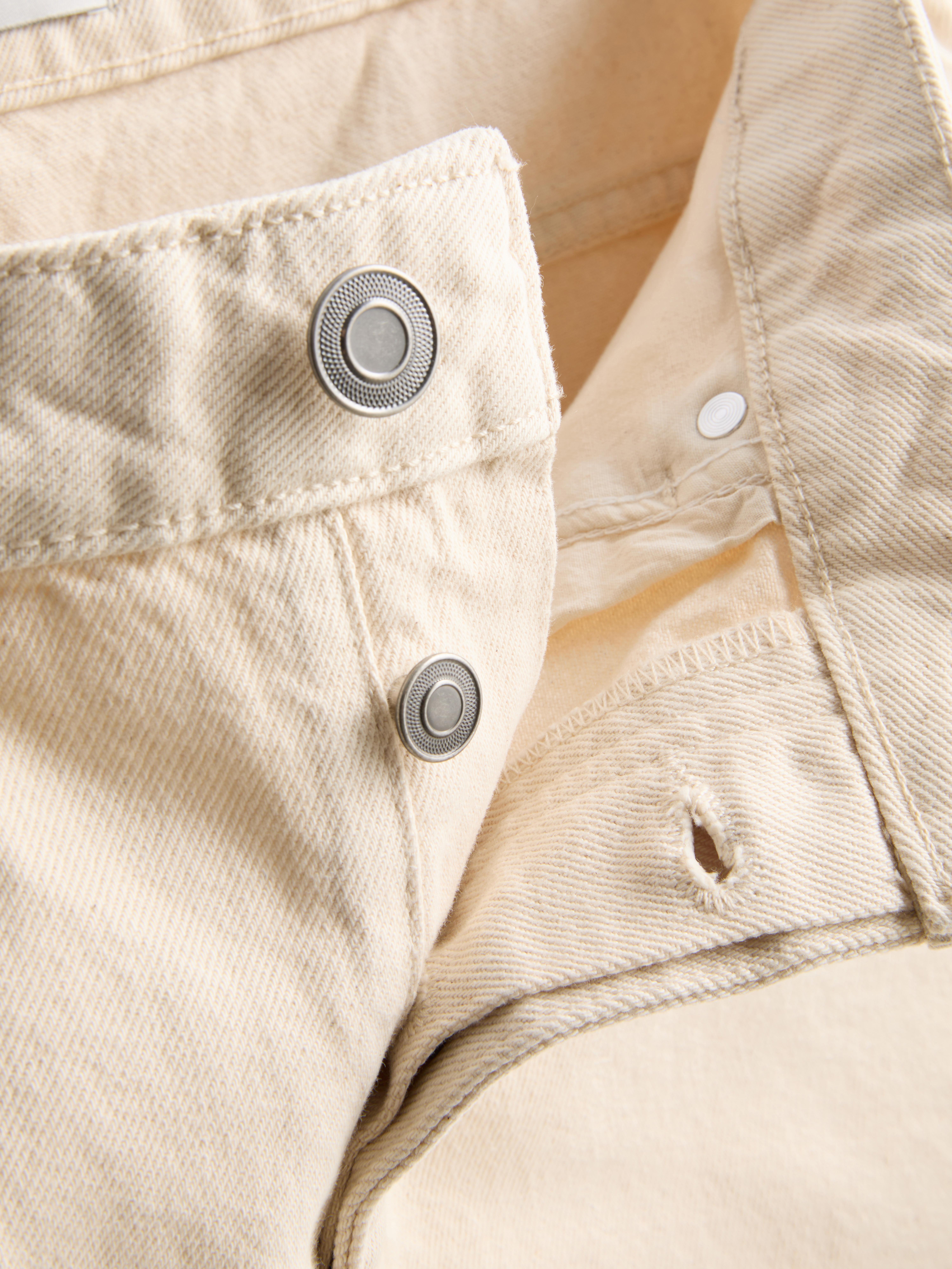 Mid-Rise Slim-Fit Jeans - Ivory