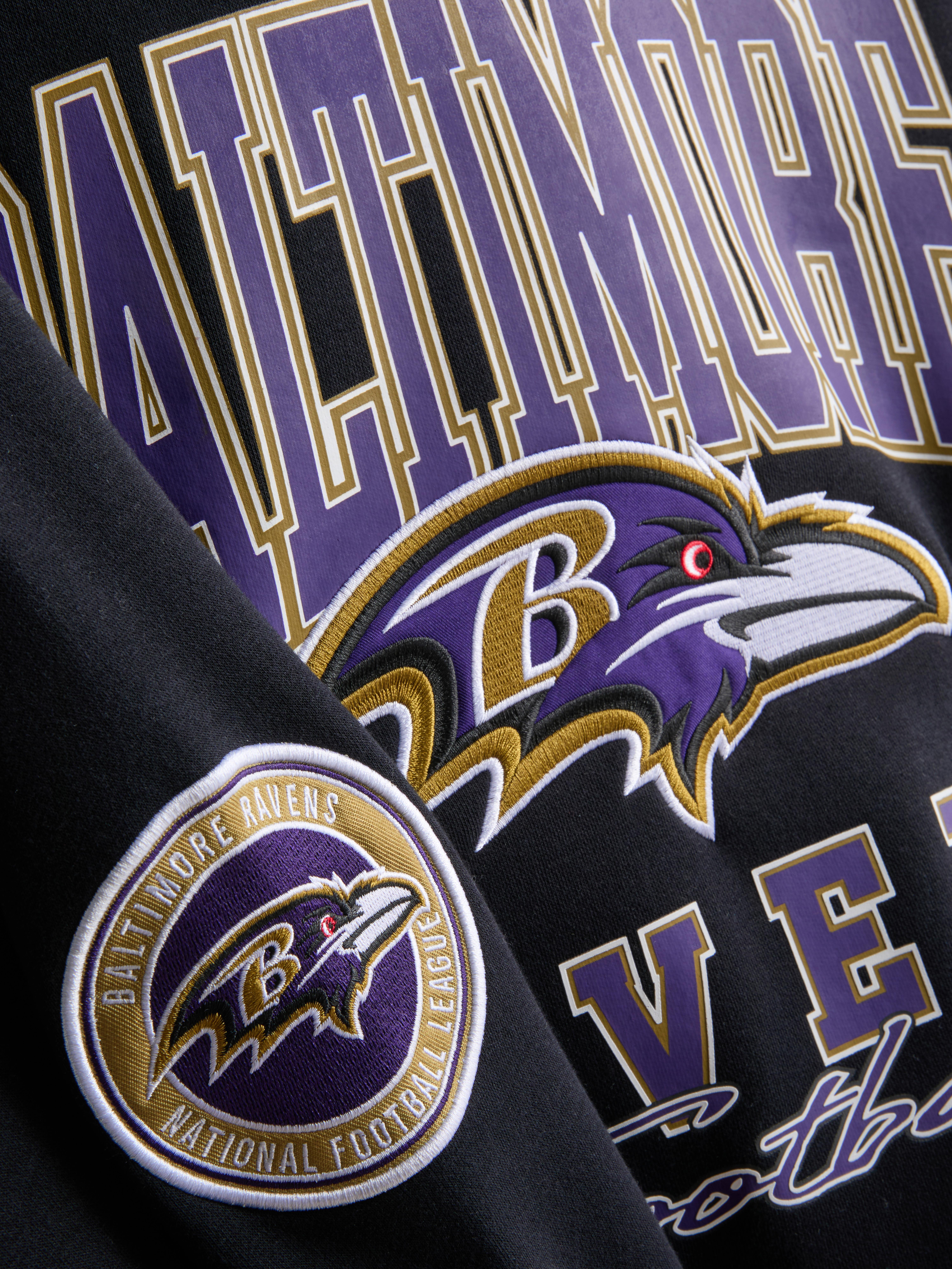 NFL Baltimore Ravens Cotton-Rich Hoodie - Black