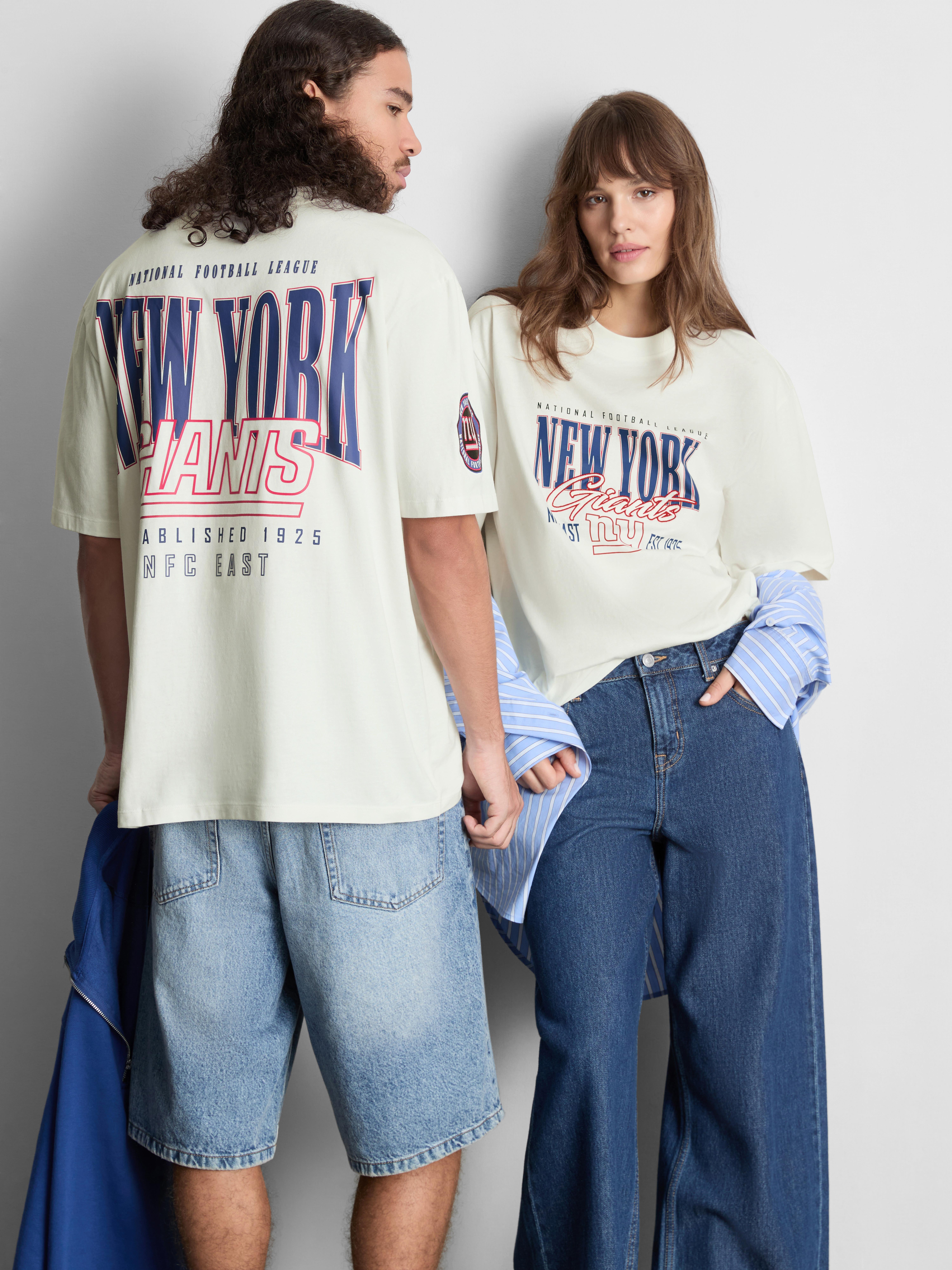 NFL New York Giants Pure Cotton Graphic T-Shirt - Ivory