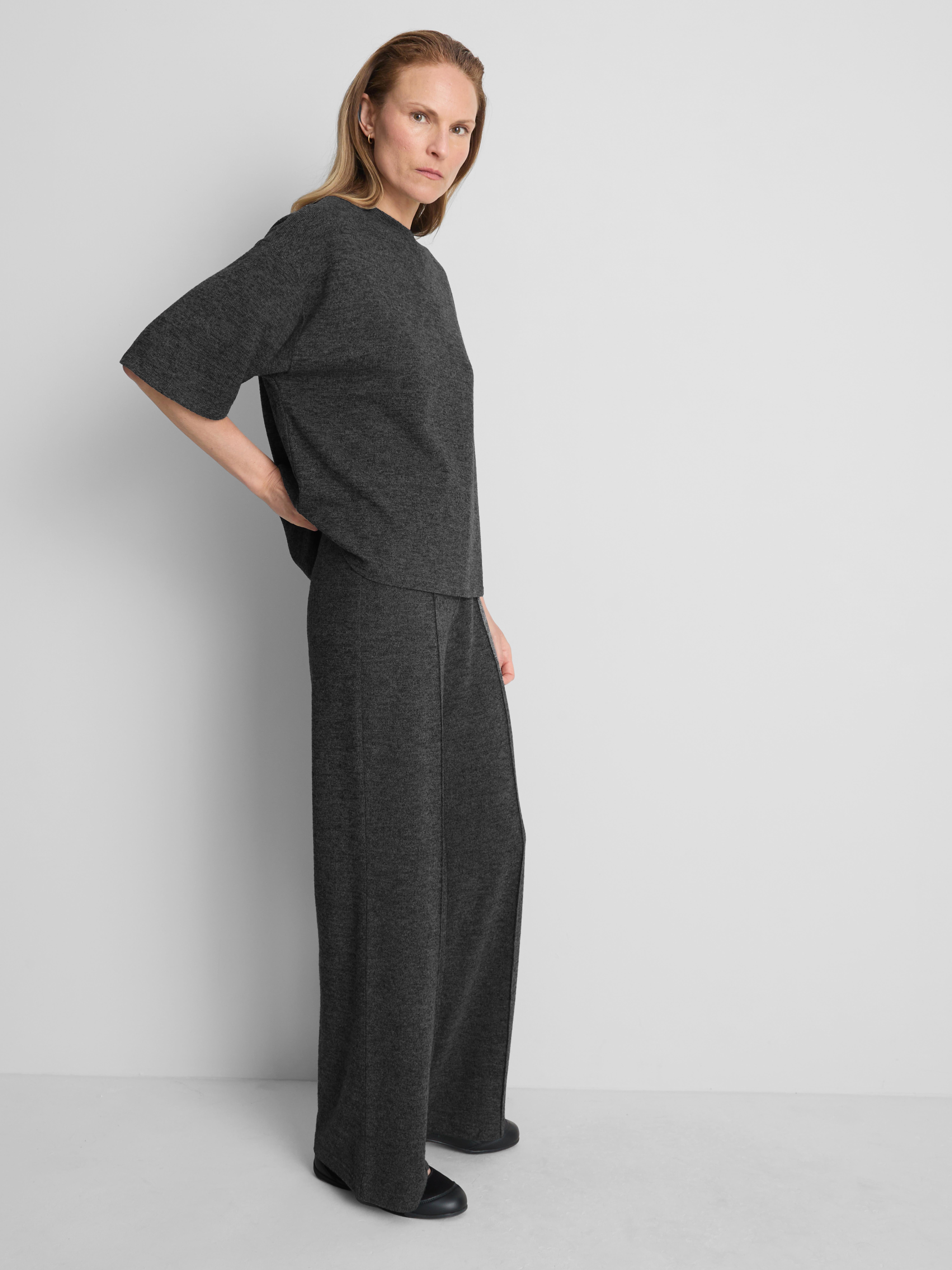 Cozy Oversized Tee - Charcoal Heather