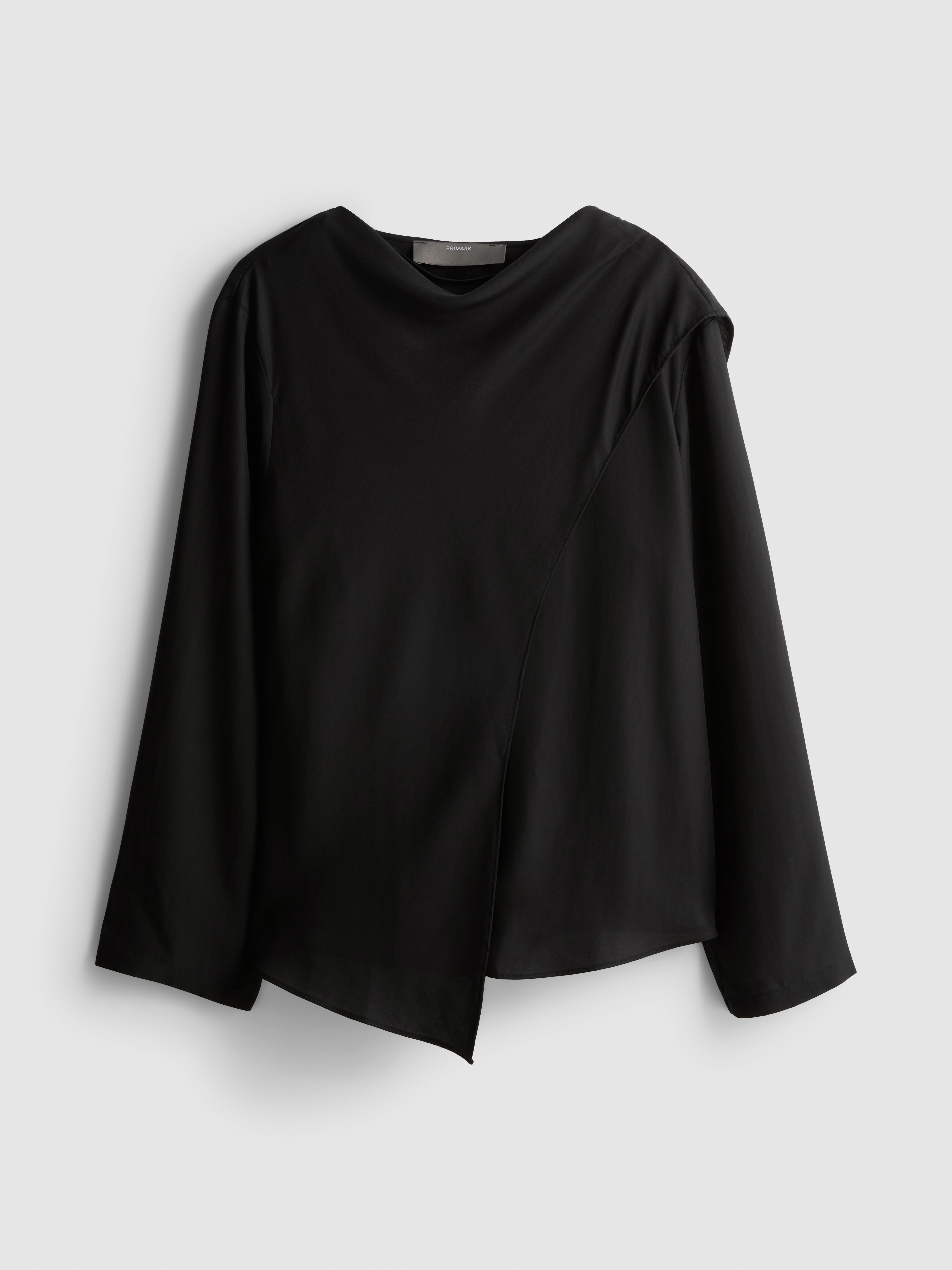 Relaxed Drape Blouse - Black