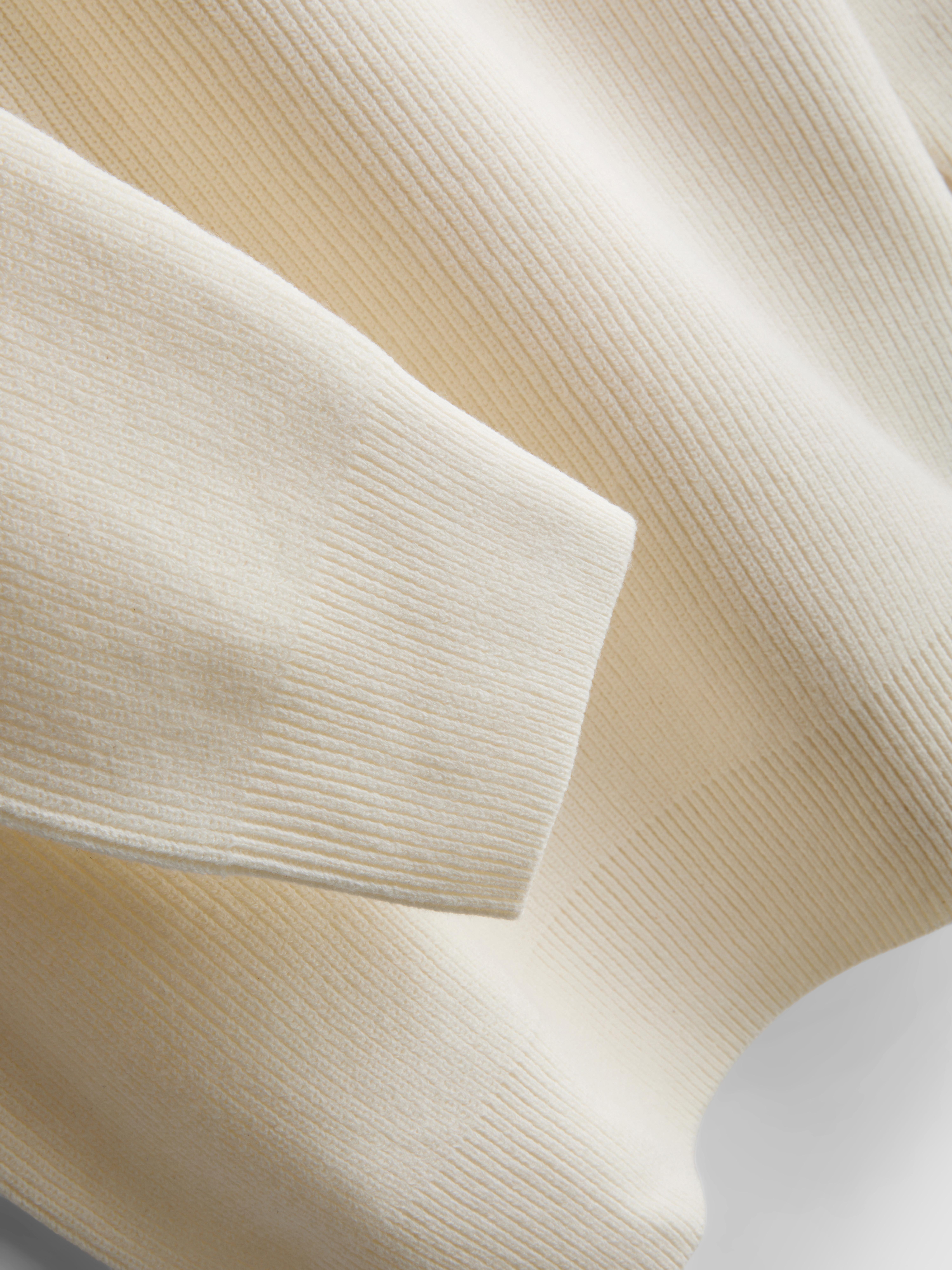 Ribbed Crewneck Sweater - White