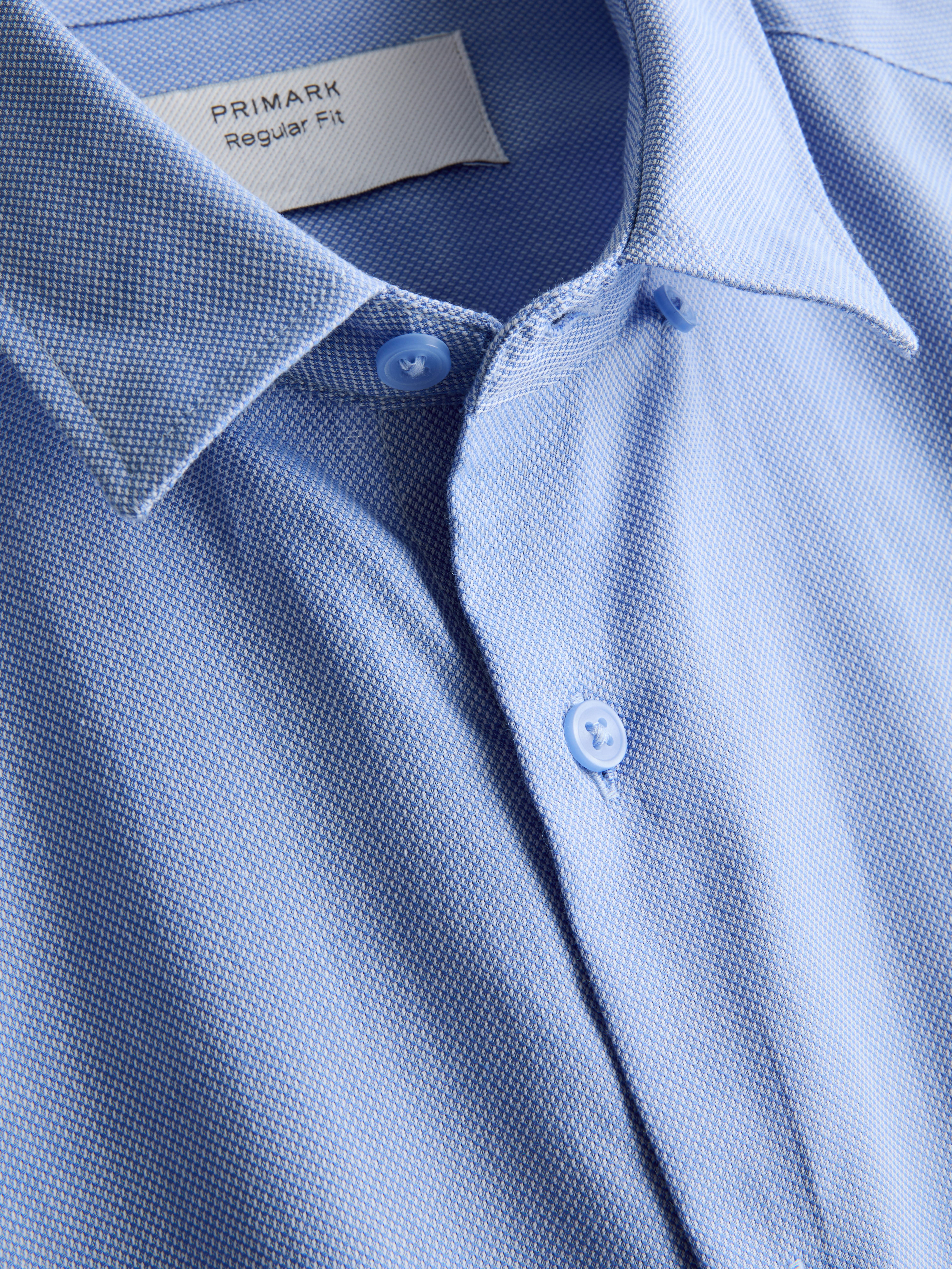 Textured Oxford Shirt - Light Blue