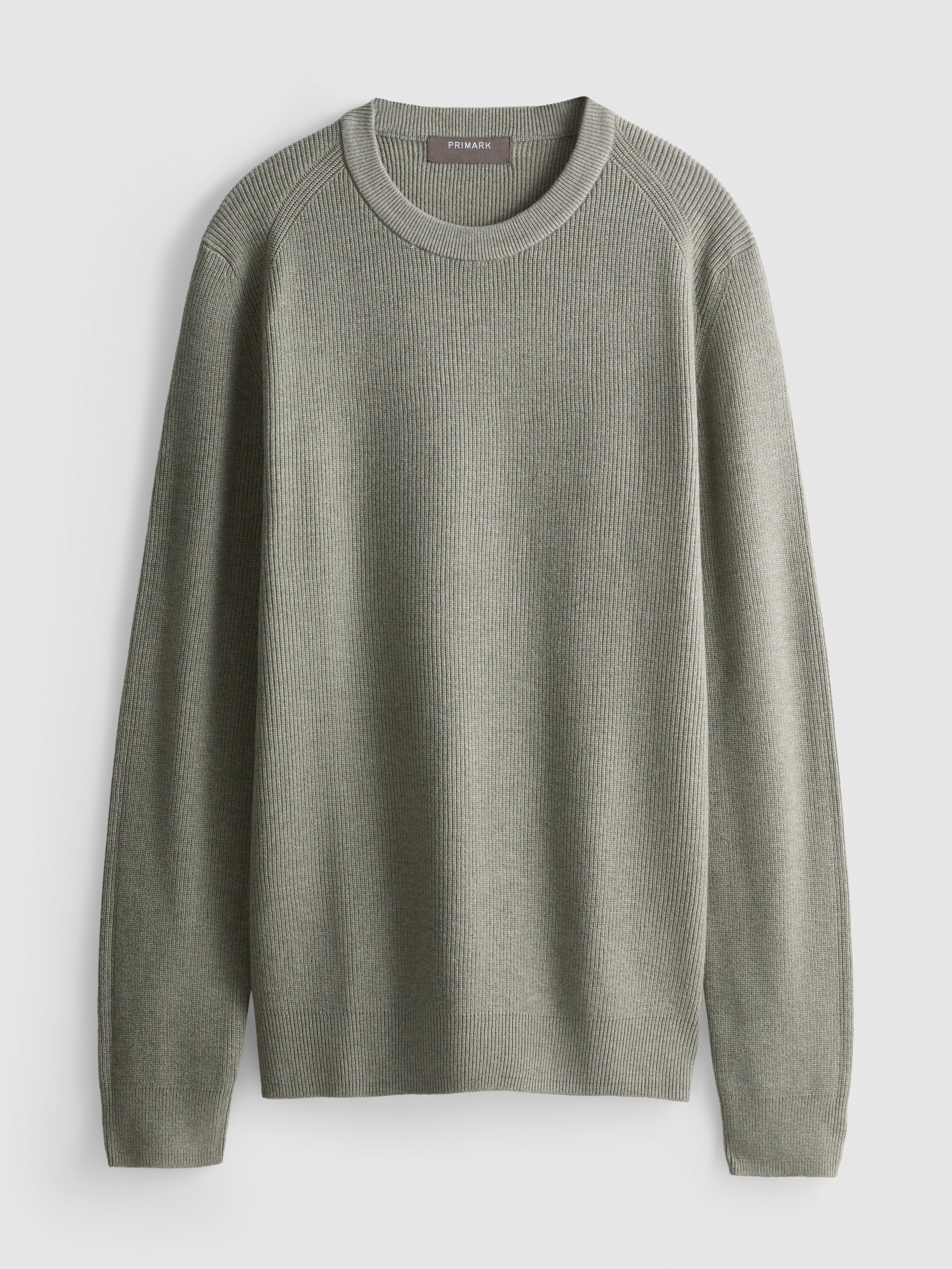 Ribbed Crewneck Sweater - Light Green