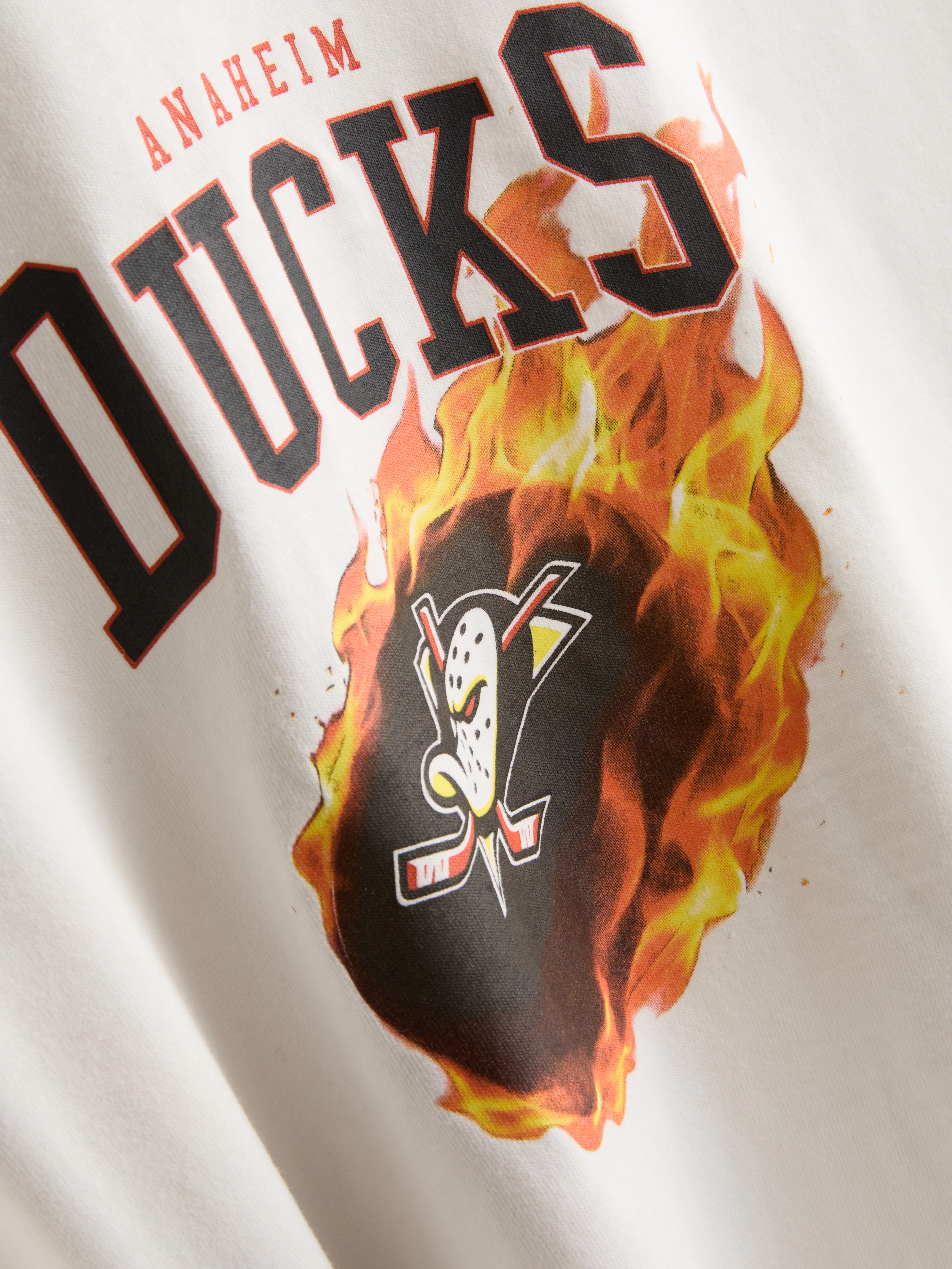 Anaheim Ducks Pure Cotton Graphic T-Shirt - Ivory