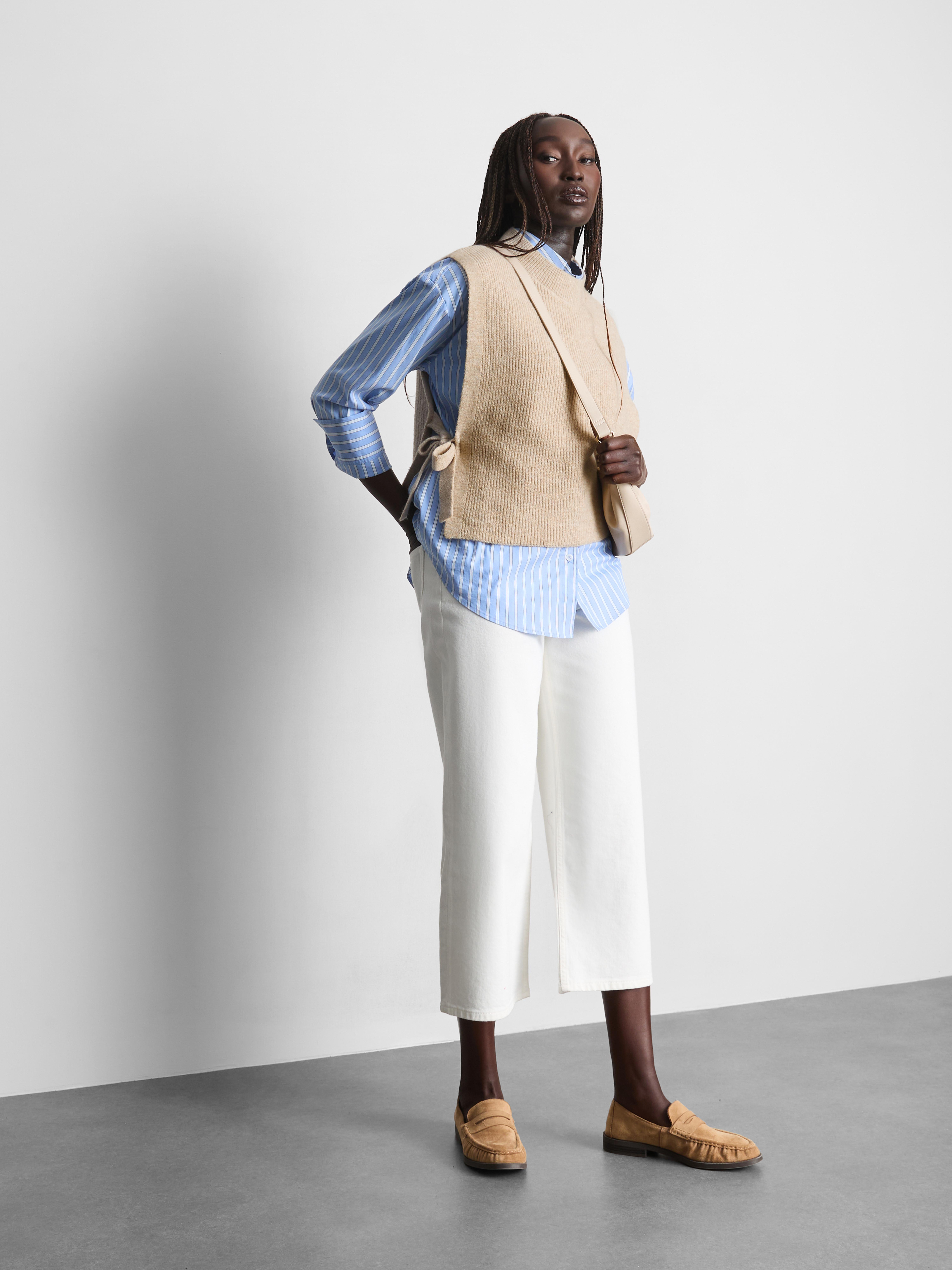 Rib-Knit Bib - Oatmeal