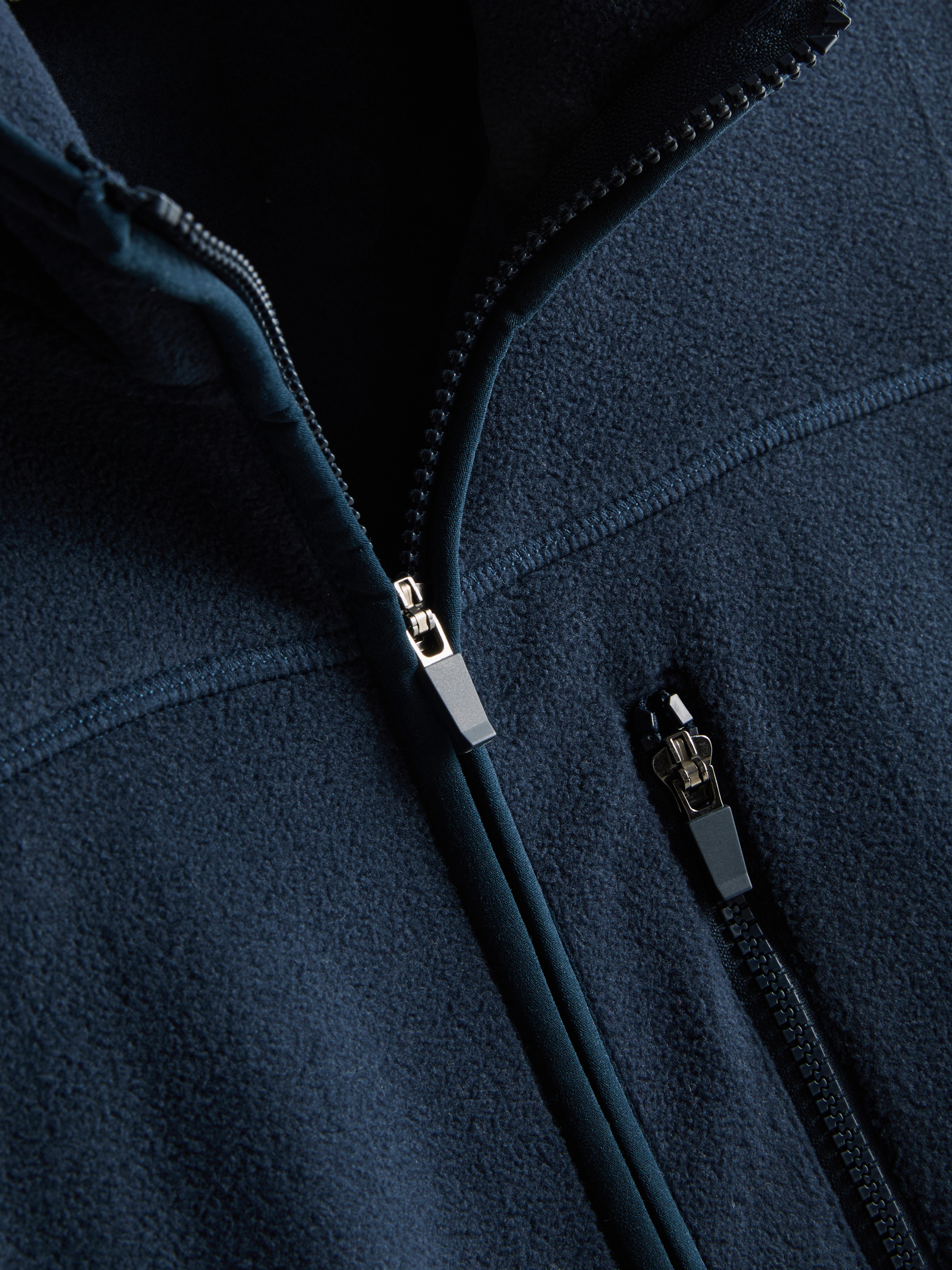Zip-Up Fleece Jacket - Navy
