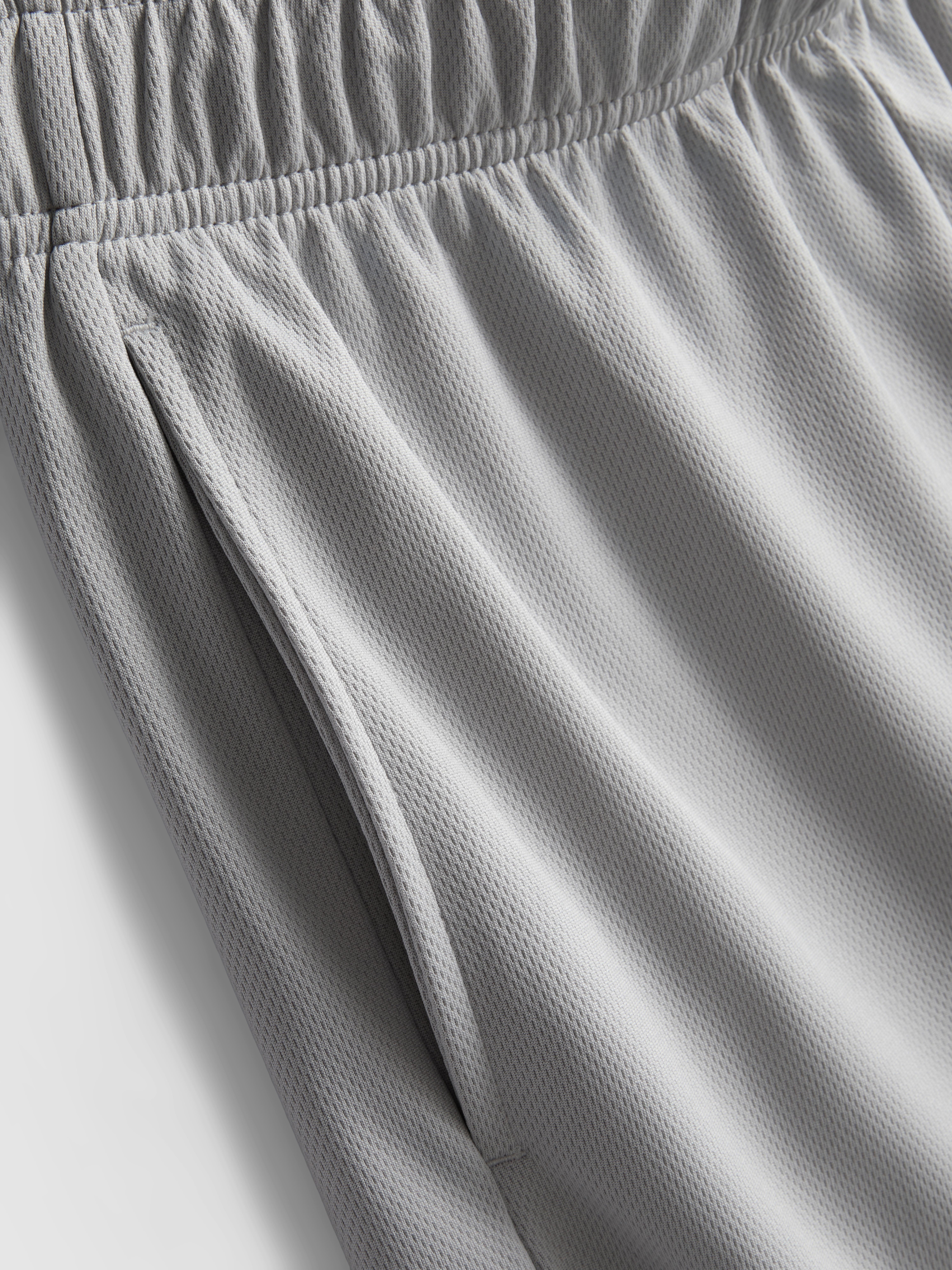 Mesh Gym Shorts - Light Gray