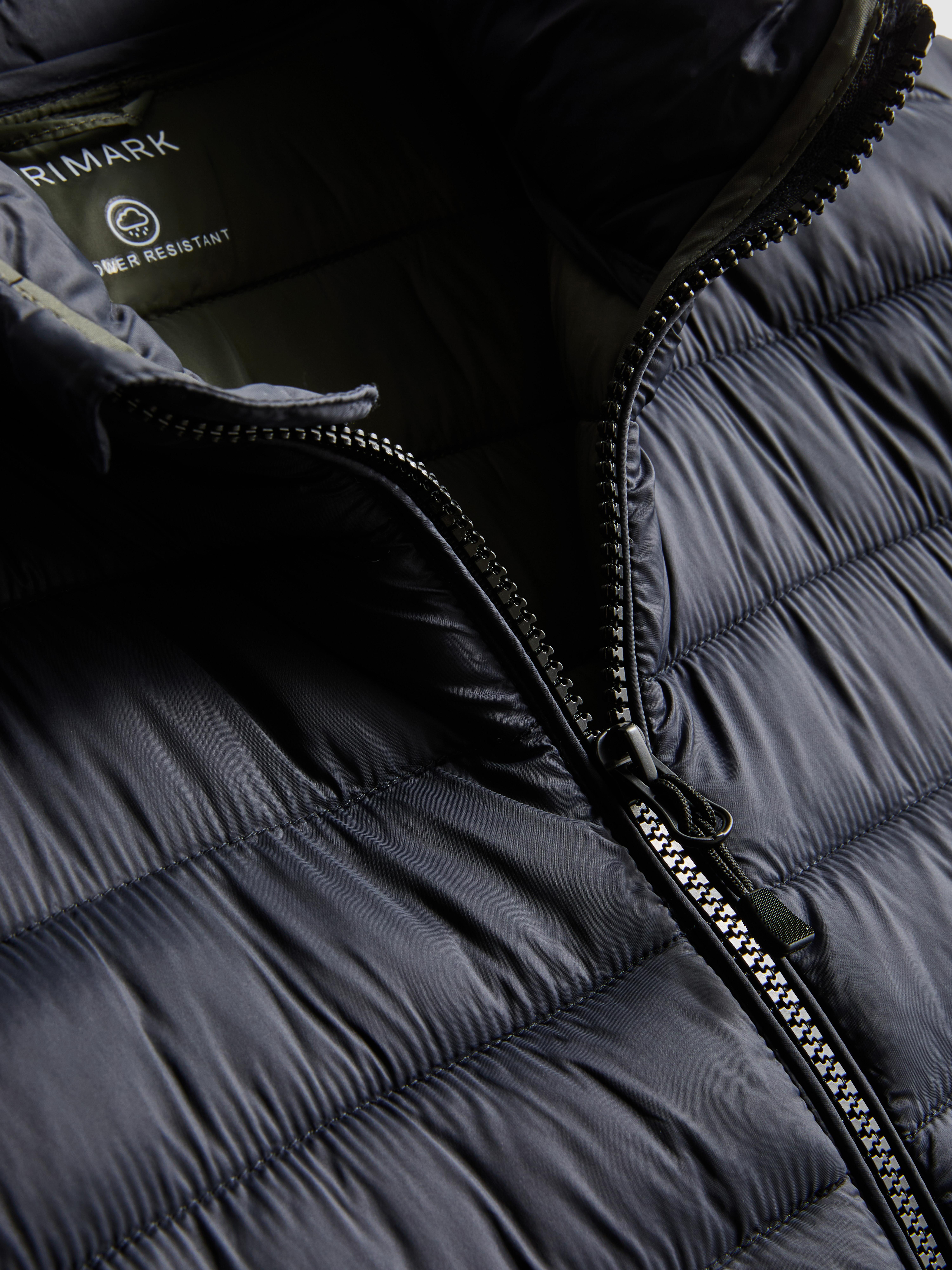Funnel Neck Puffer Jacket - Navy