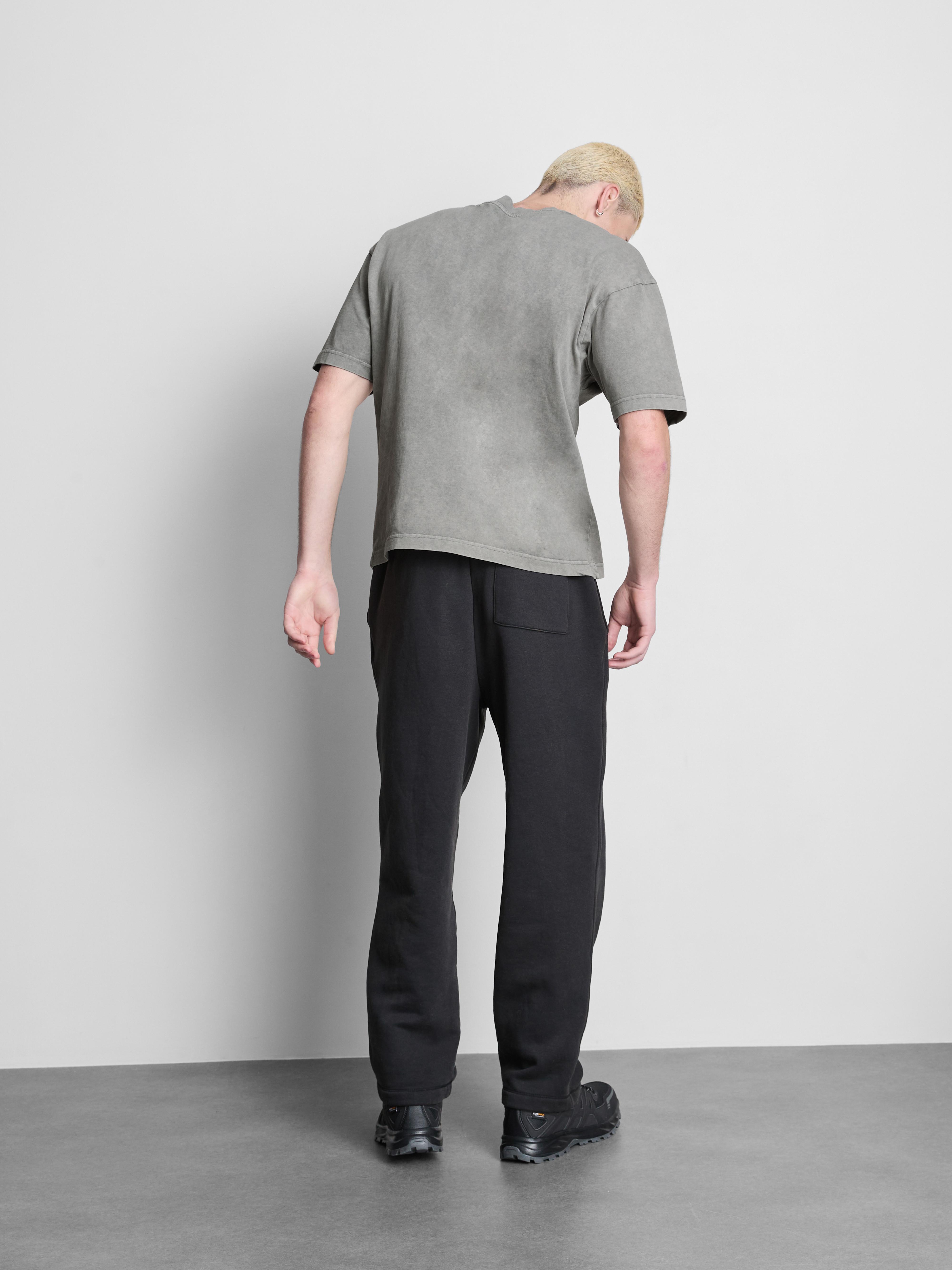 Short Sleeved Washed T-Shirt - Gray
