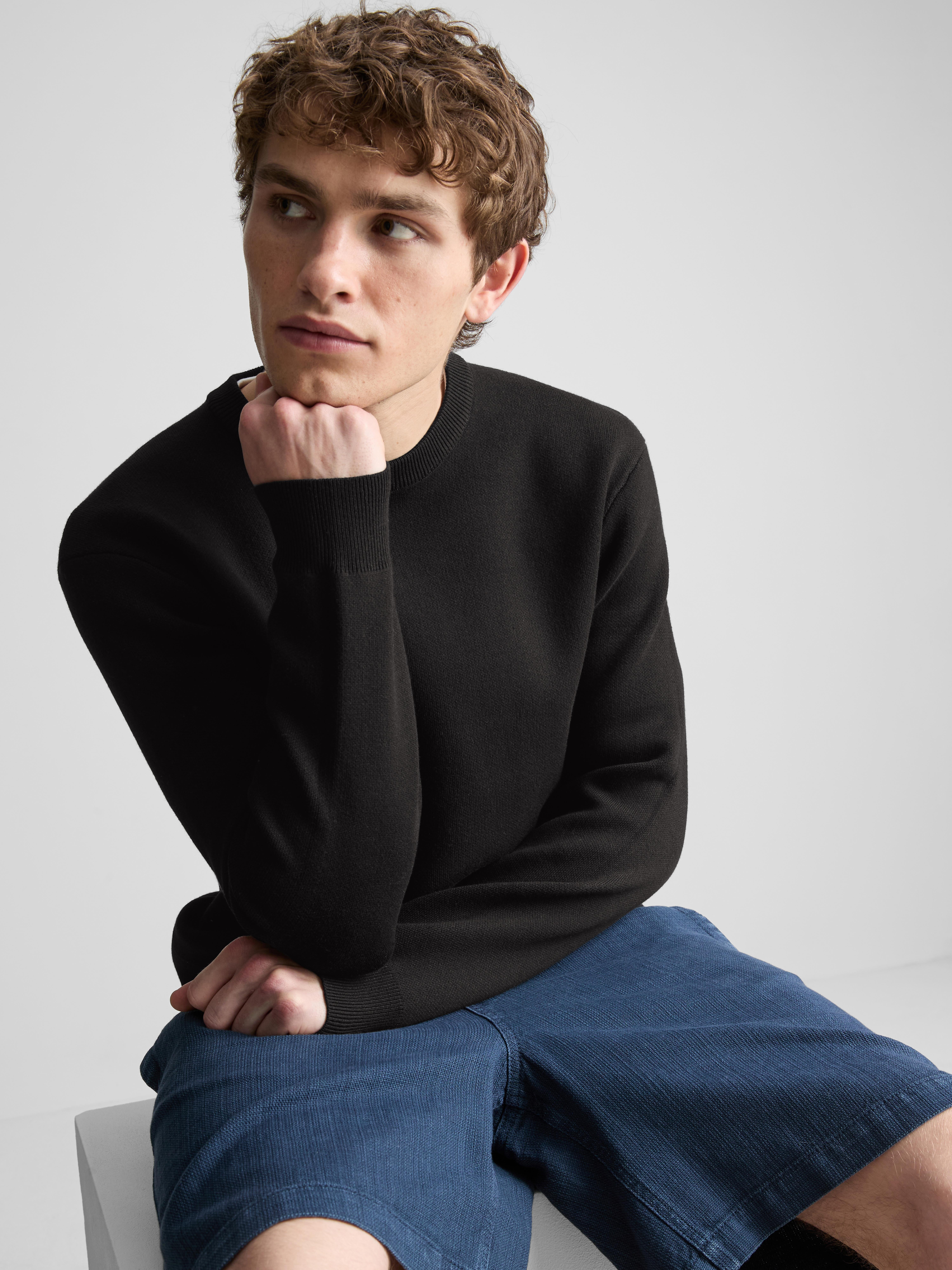 Crew Neck Sweater - Black