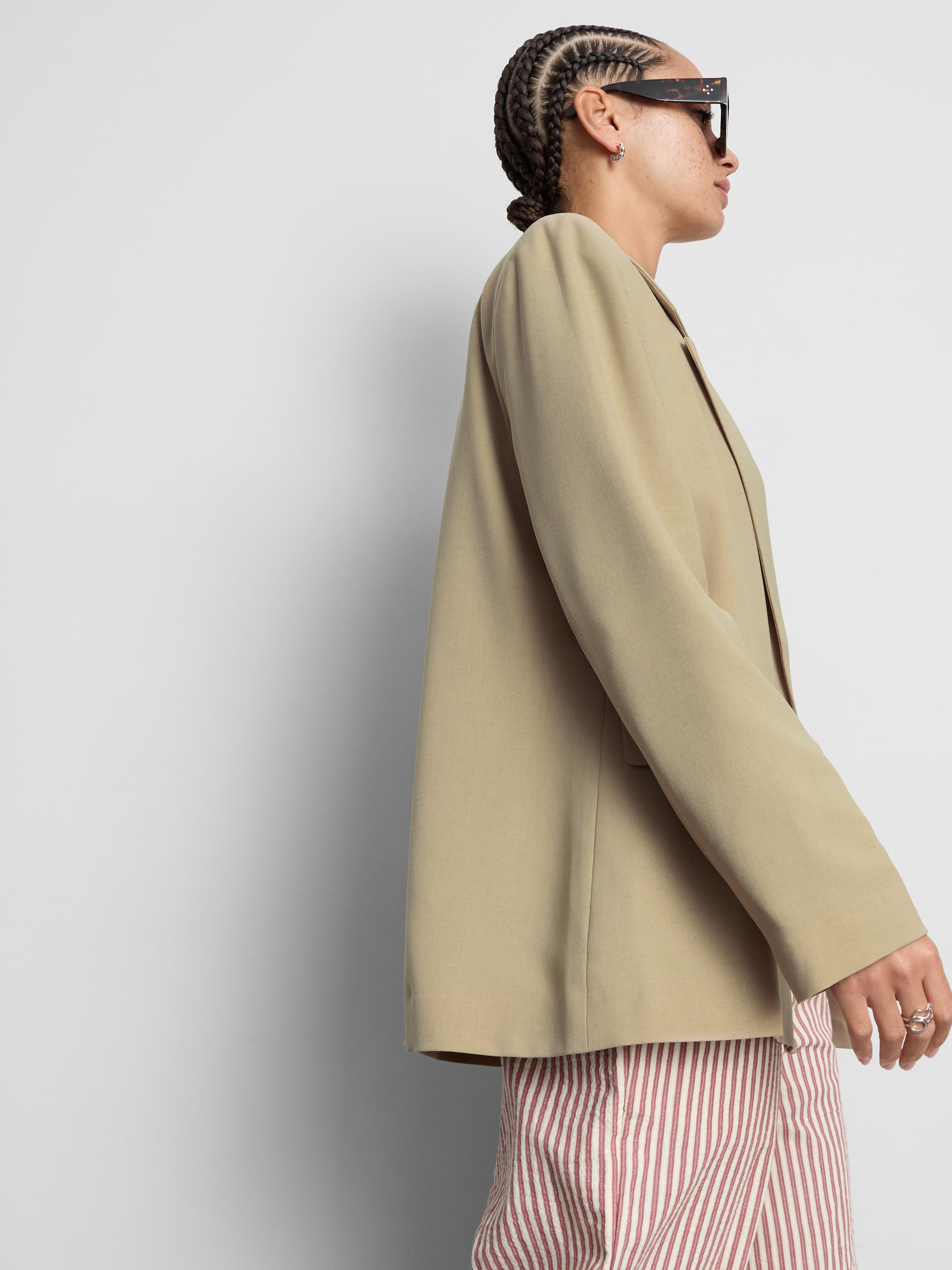 Single Breasted Blazer - Stone
