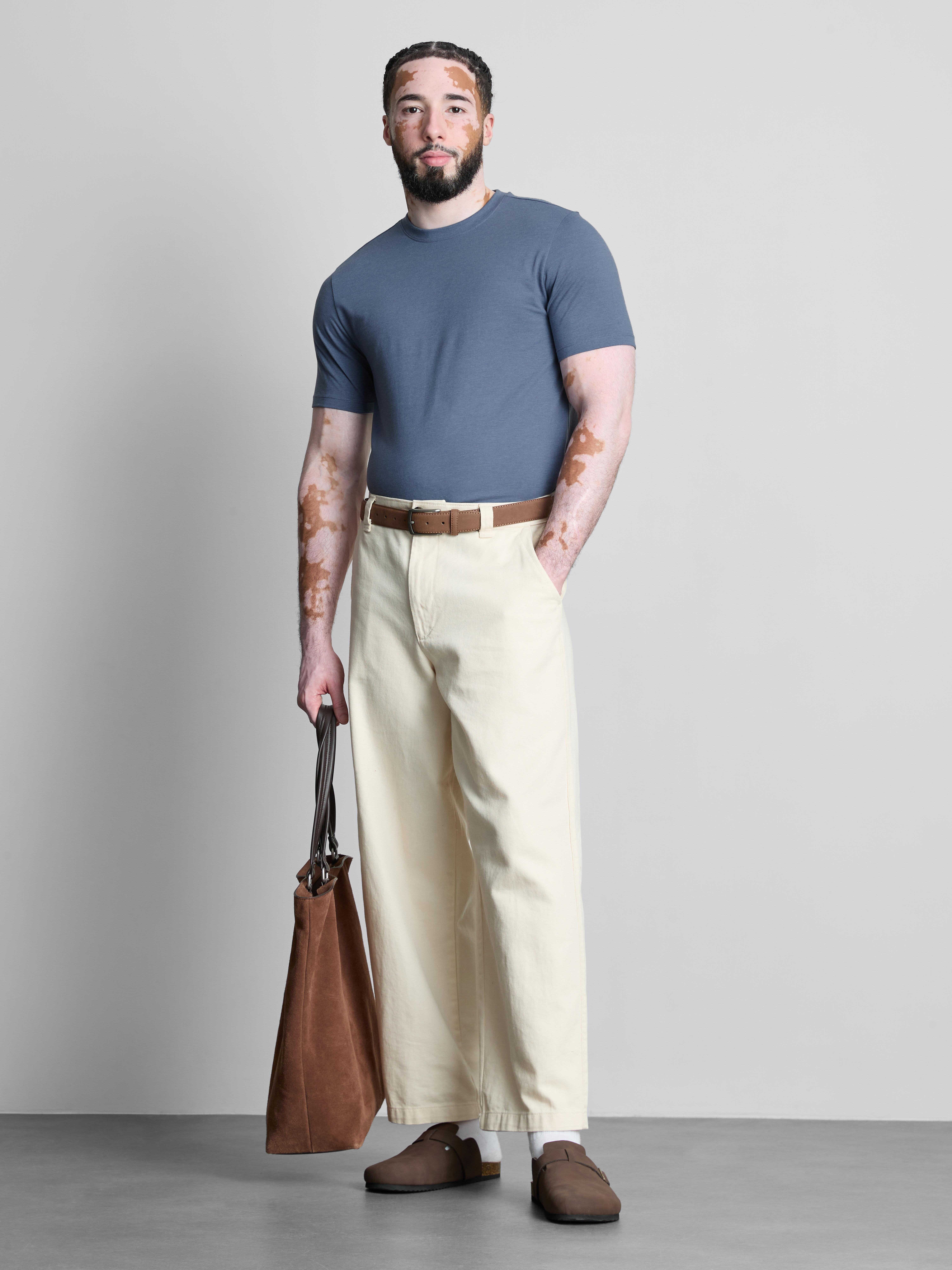 Relaxed Fit LYCRA® T-Shirt - Blue Heather