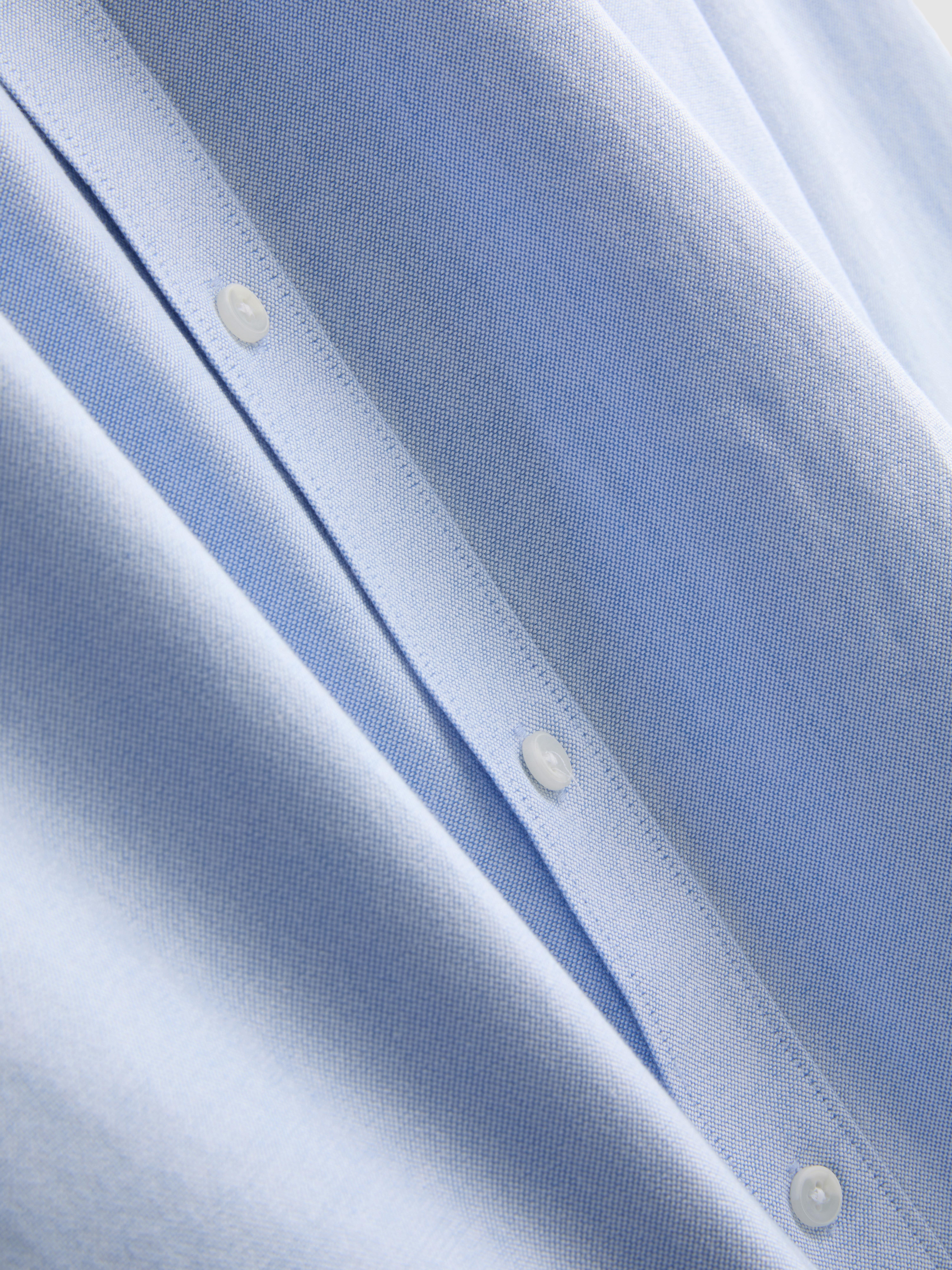 Pure Cotton Regular Fit Oxford Shirt - Light Blue