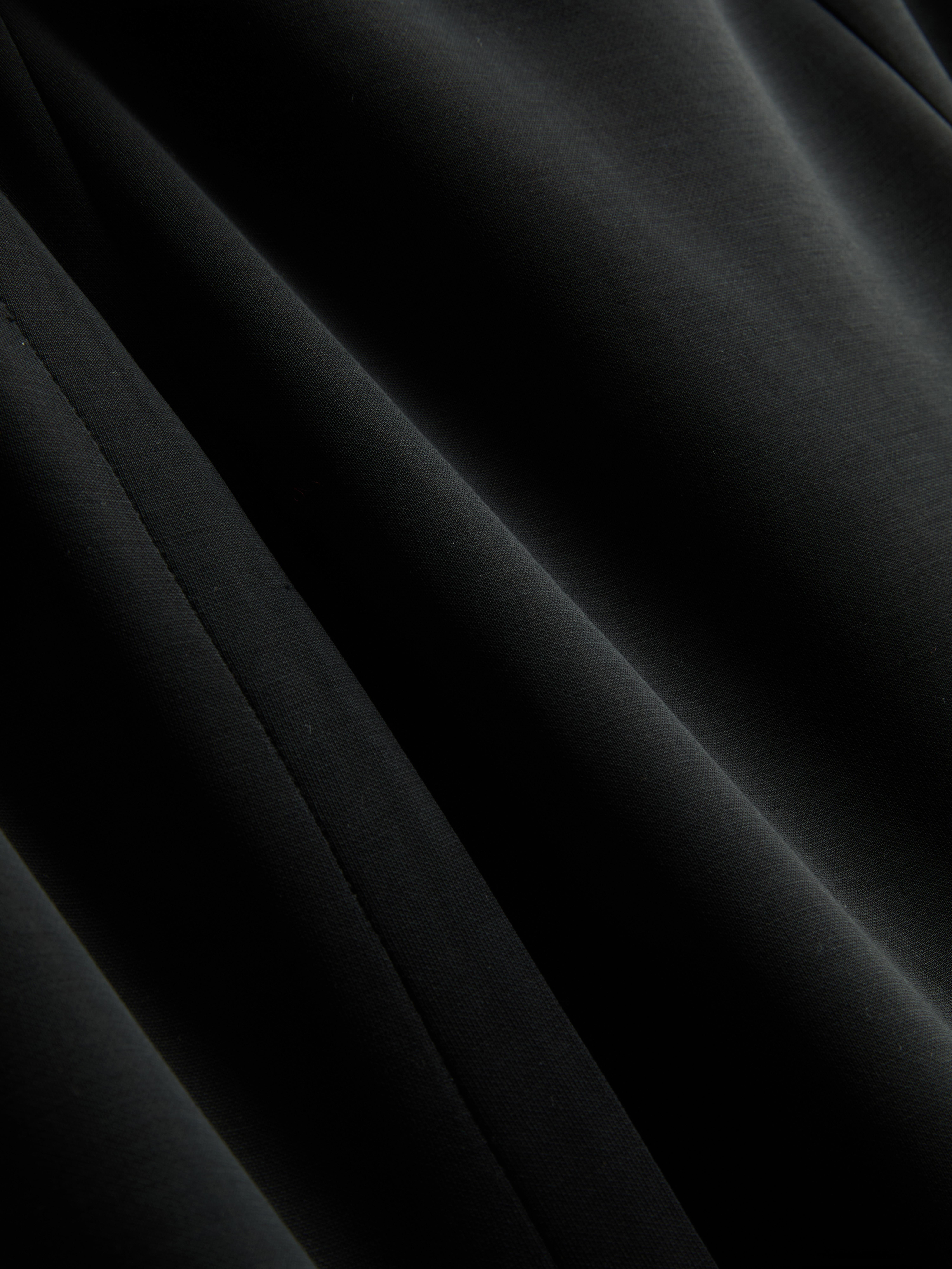 Modal Rich Wide Leg Joggers - Black
