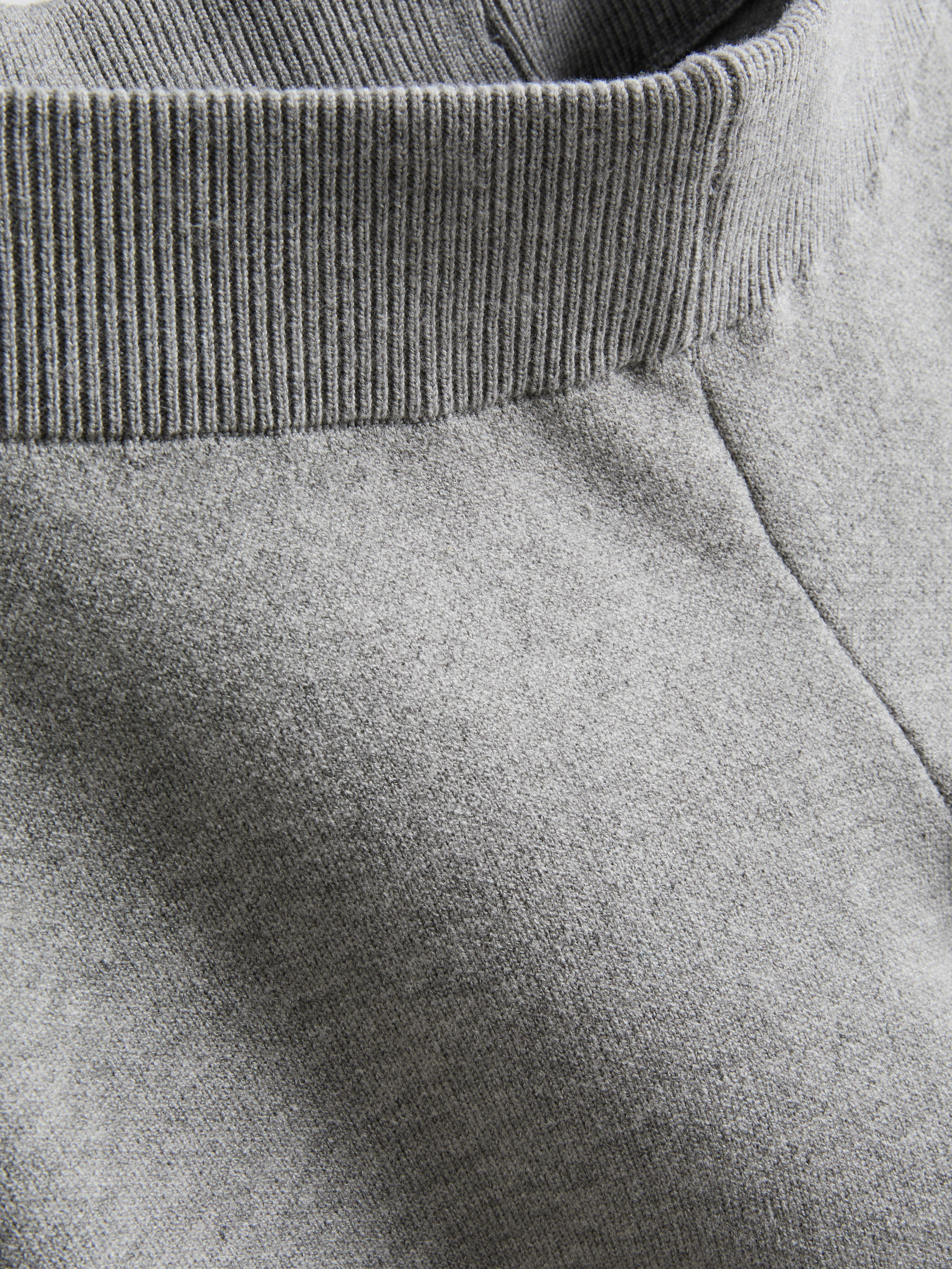 Compact Knit Wide Leg Leggings - Gray