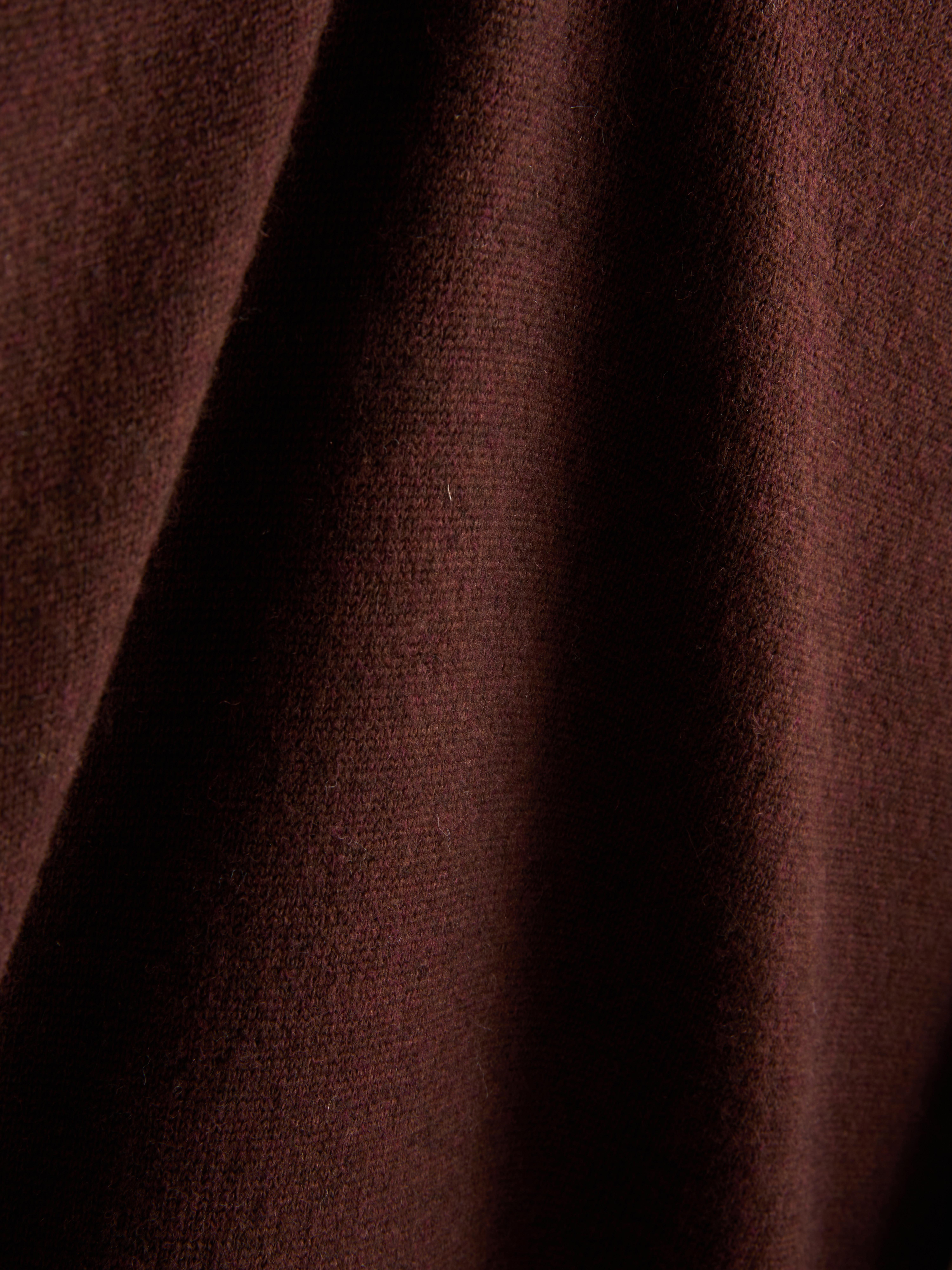 Soft Knitted Crew Neck Sweater - Chocolate