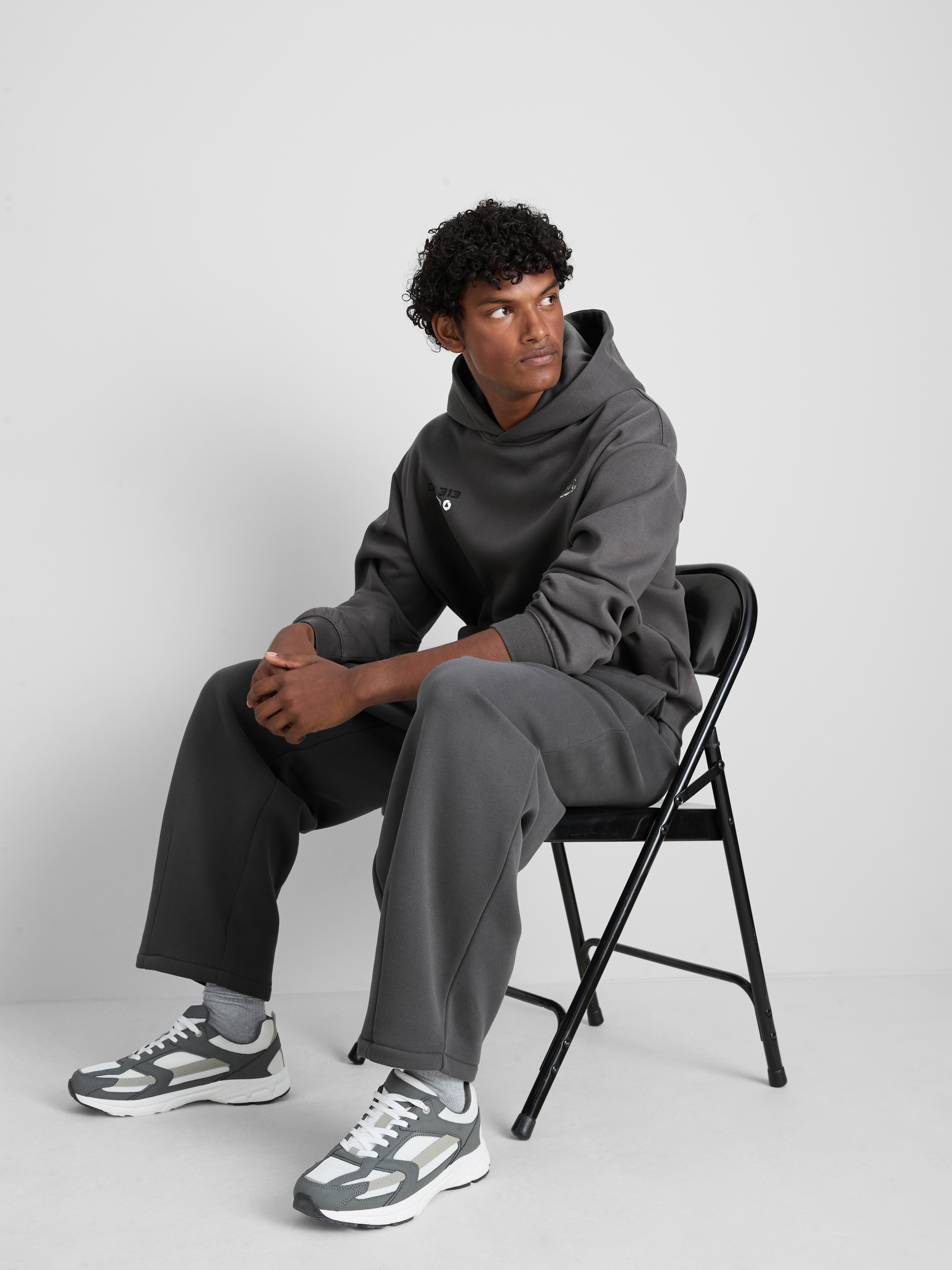 Cotton-Rich Balloon-Fit Joggers - Charcoal
