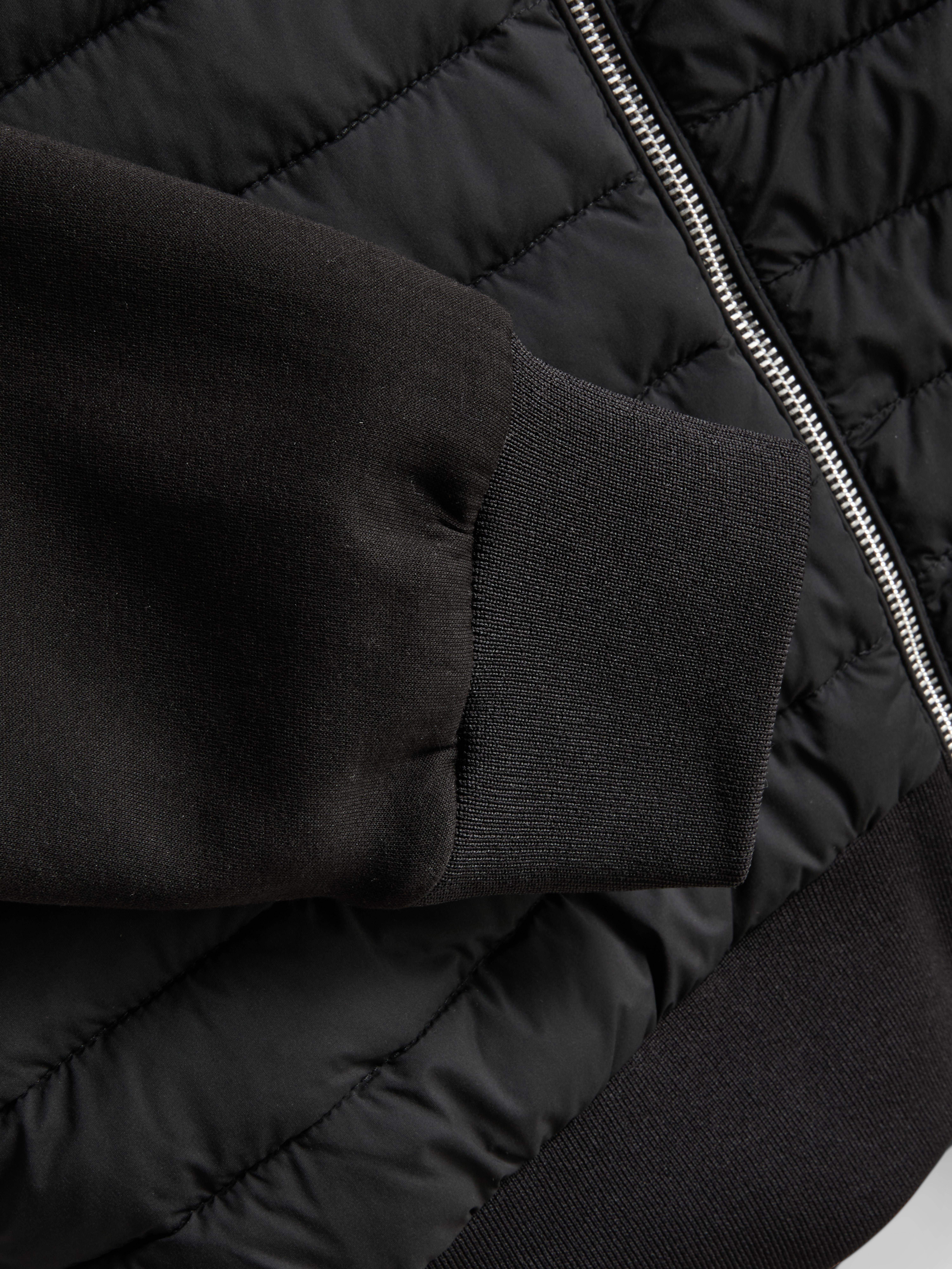 The Edit Quilted Panel Jacket - Black