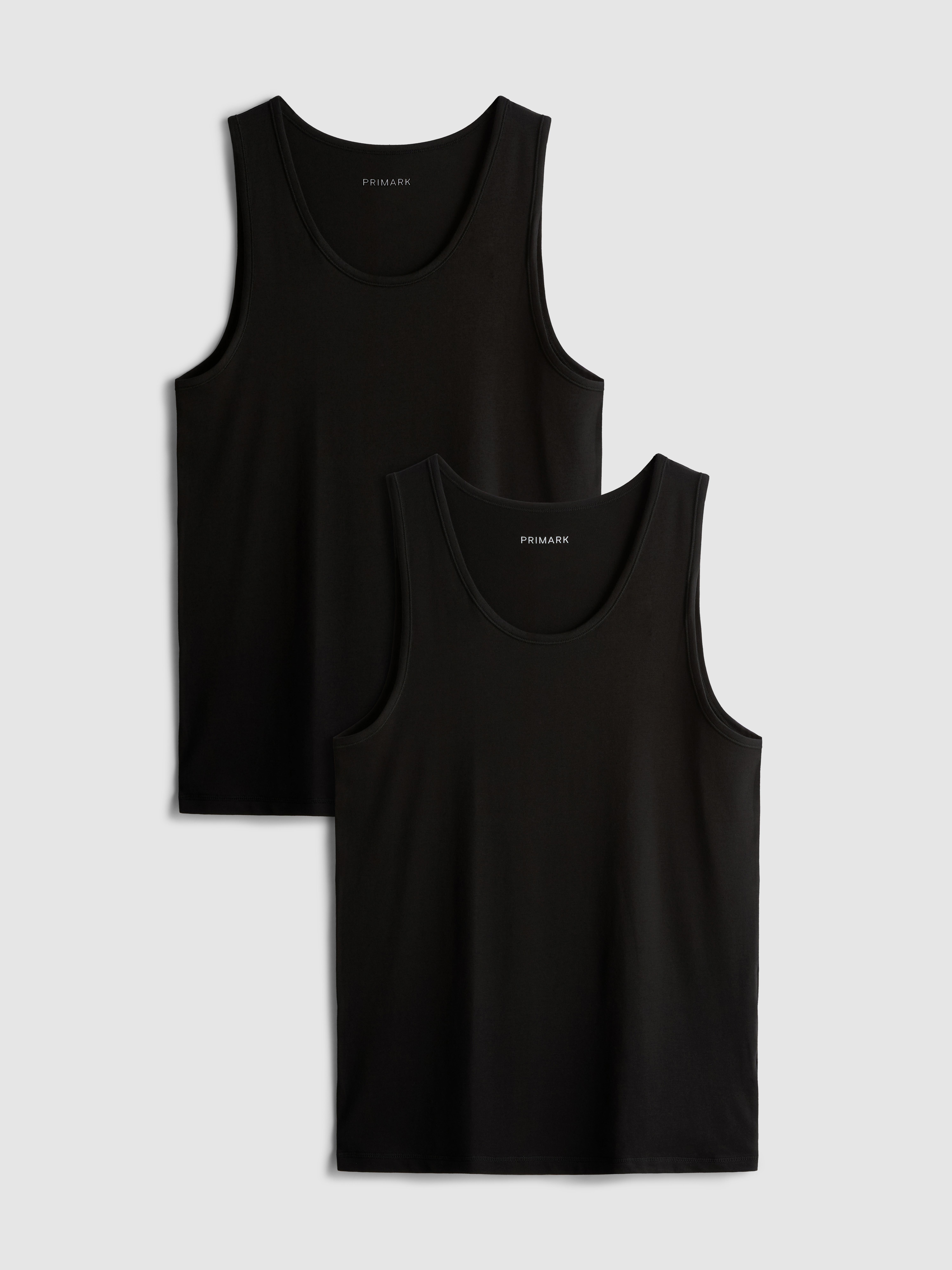 2pk Essential Tank Tops - Black