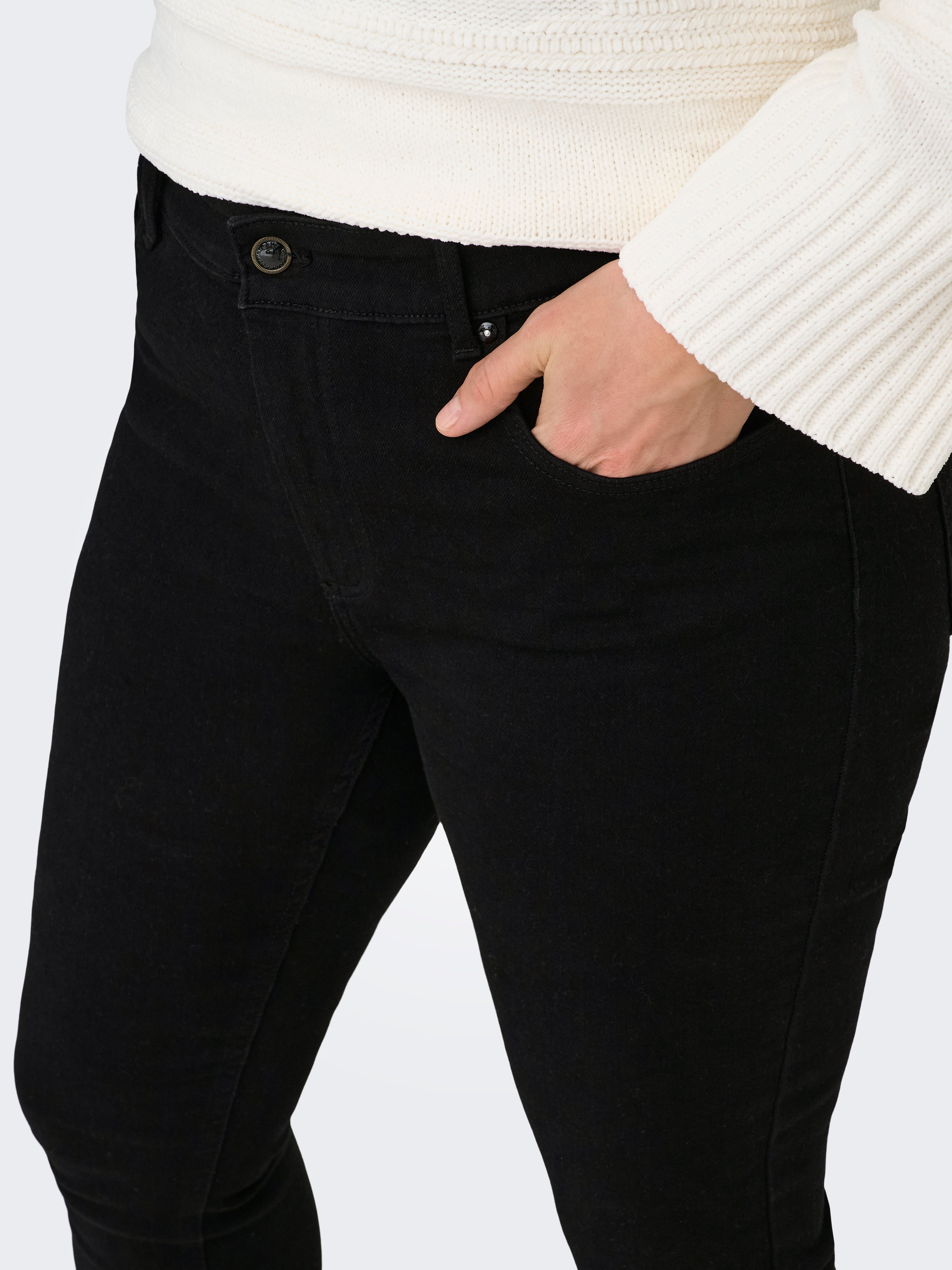 CARWILLY Regular waist Skinny Fit Jeans Black