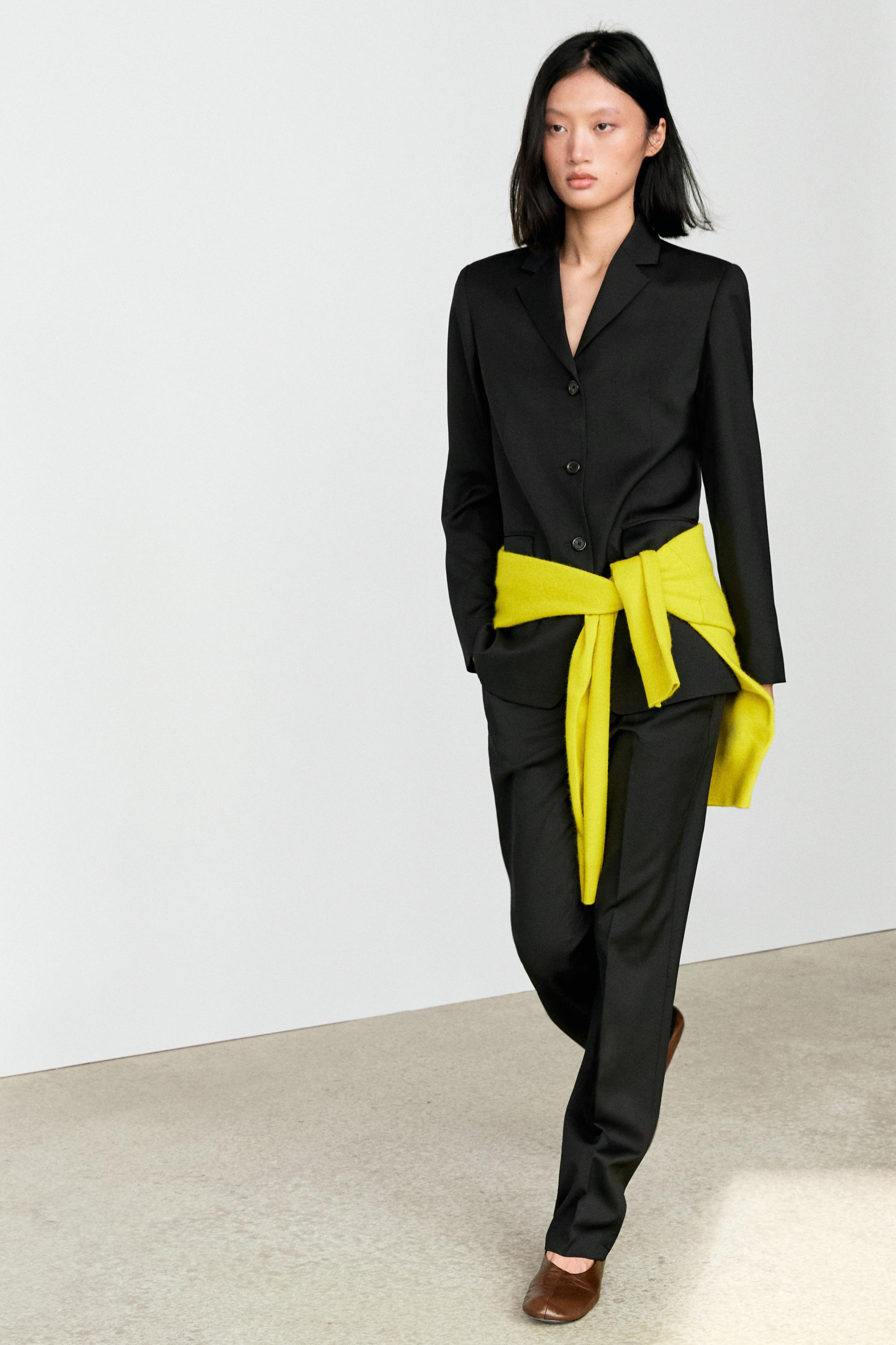 100% cold wool blazer - BLACK