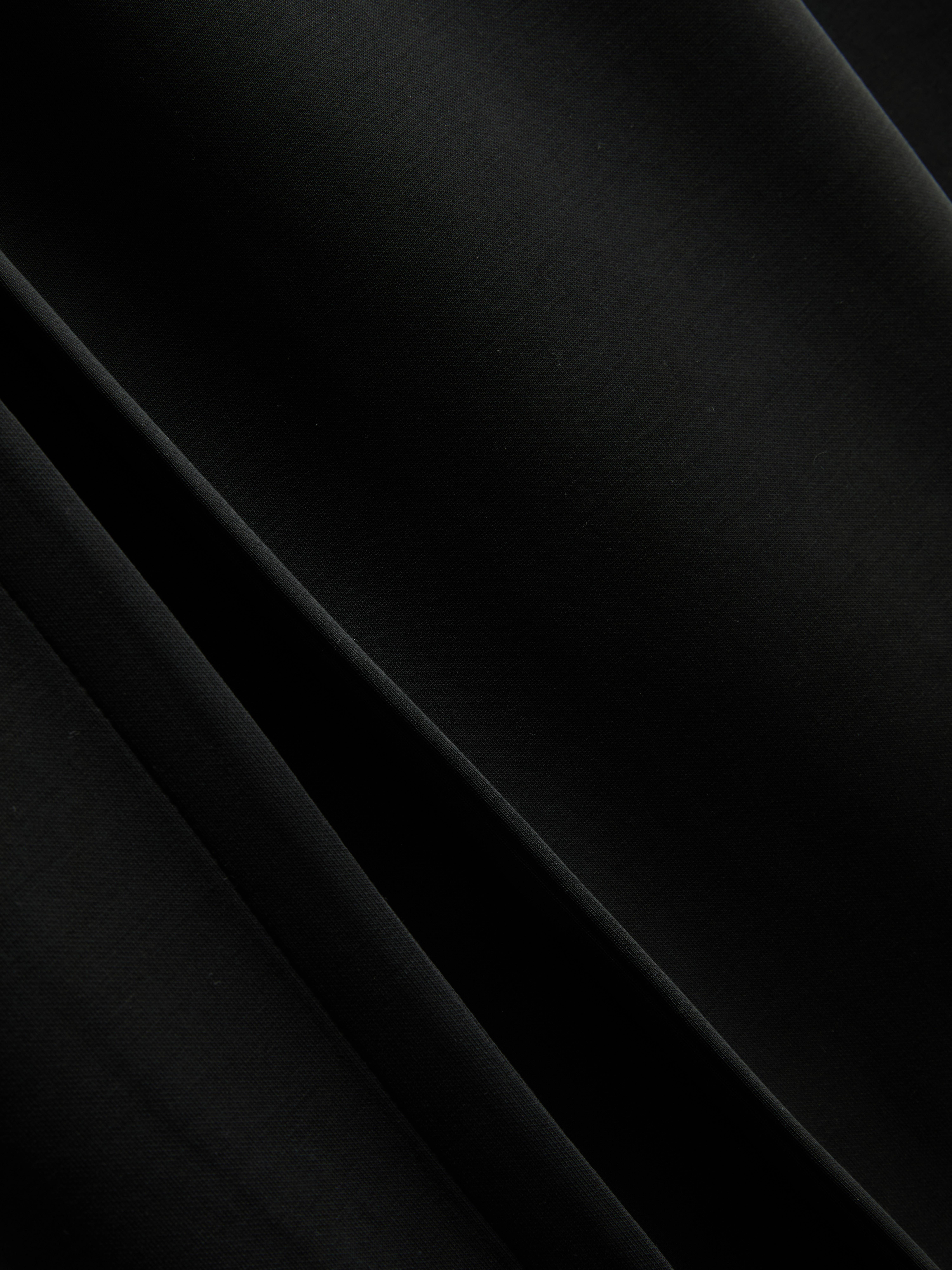 Modal Rich Wide Leg Joggers - Black